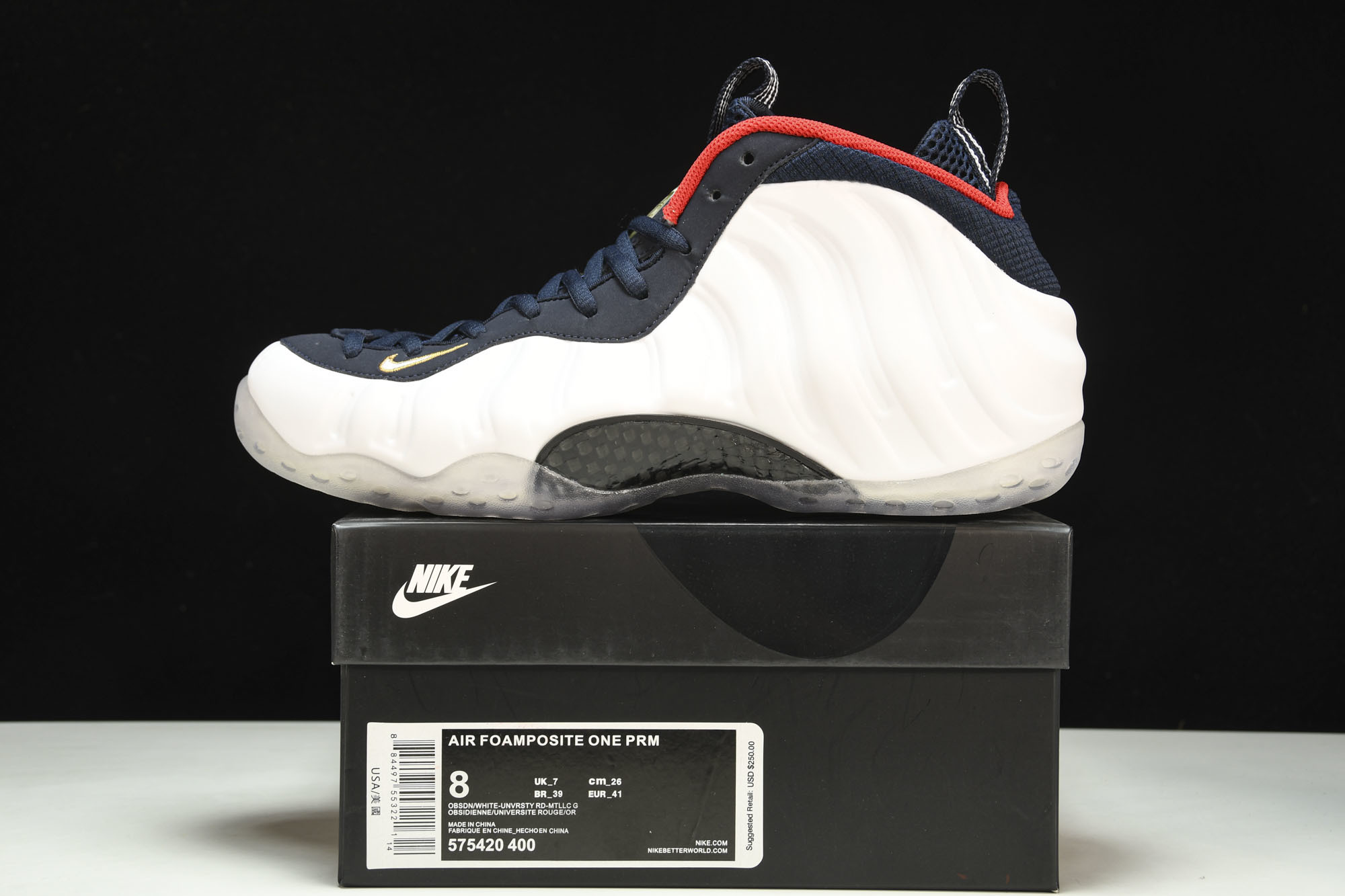 NK Air Foamposite One  白蓝喷 篮球鞋 -40038.5 39 41 42 42.