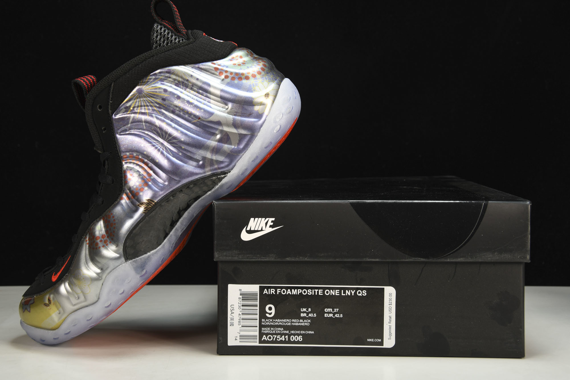 NK Air Foamposite One CNY限量新年烟花喷AO7541-00638.5 39 41