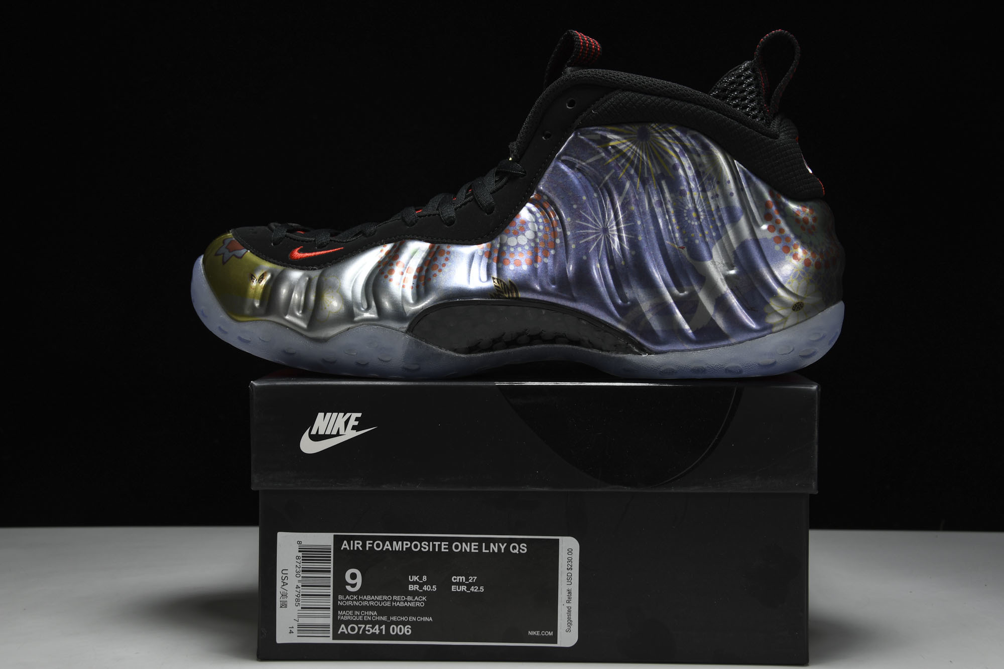 NK Air Foamposite One CNY限量新年烟花喷AO7541-00638.5 39 41