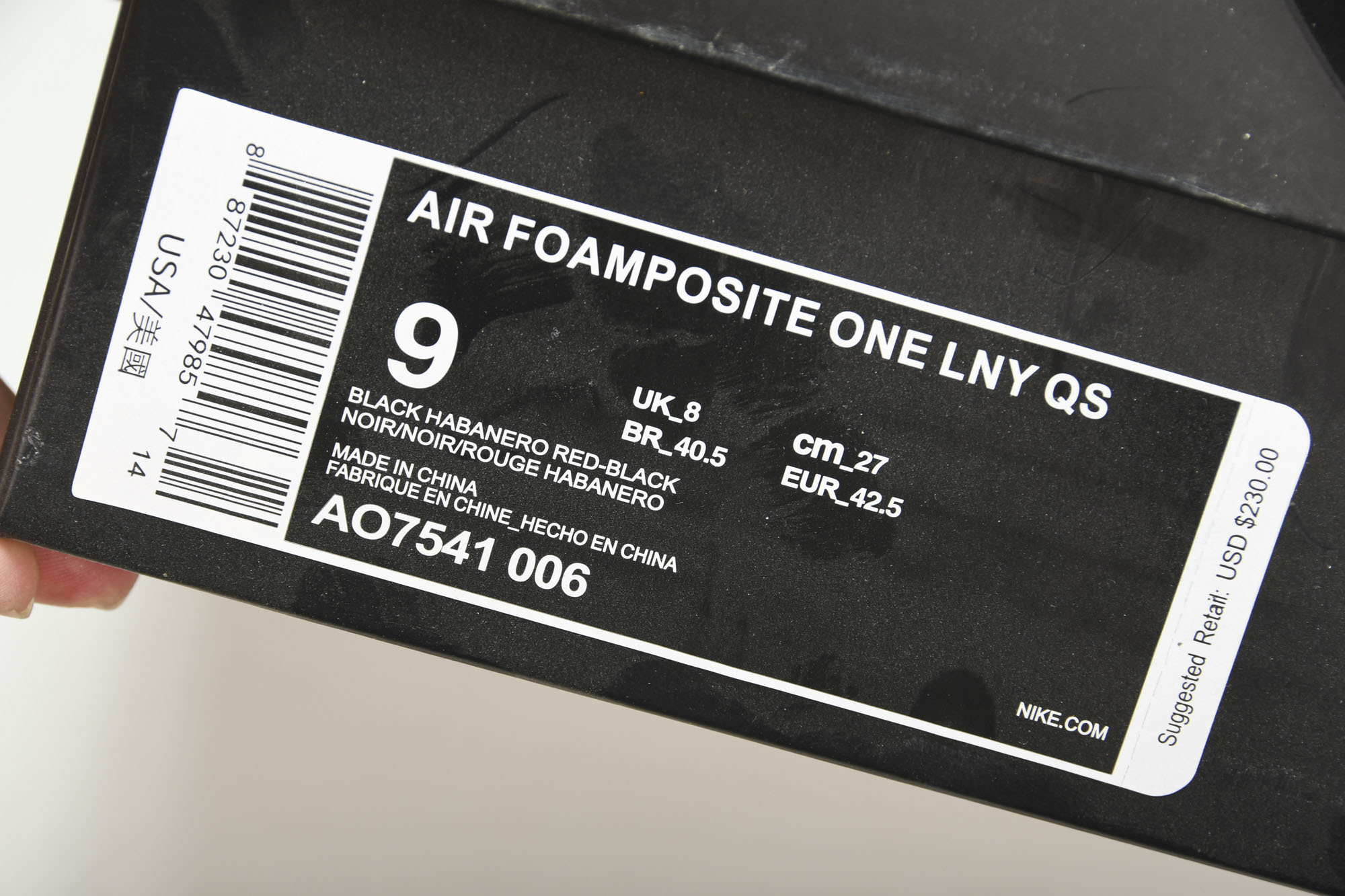 NK Air Foamposite One CNY限量新年烟花喷AO7541-00638.5 39 41