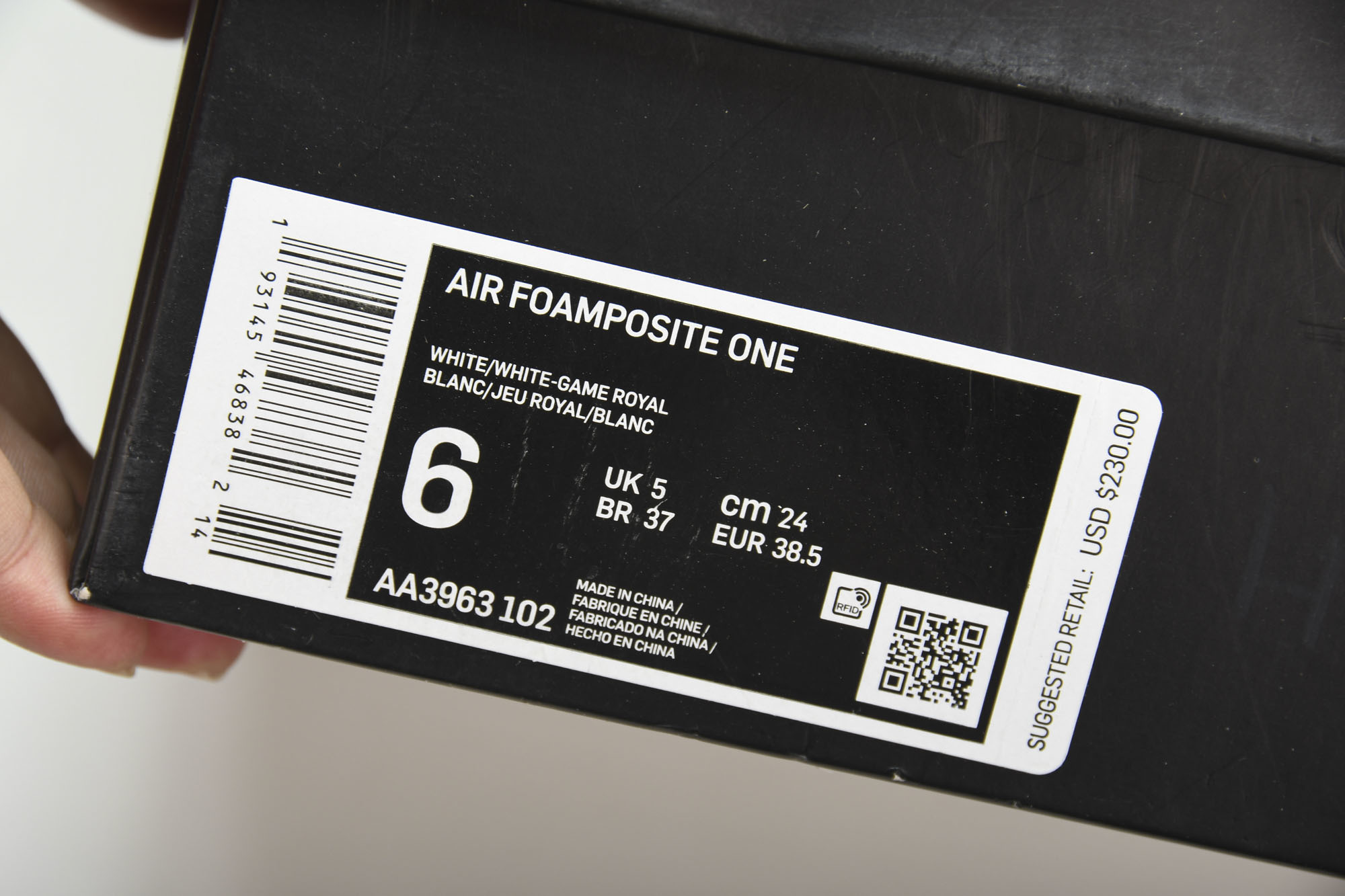 NK Air Foamposite One USA 鸳鸯 阴阳喷 AA3963-10238.5 39 4