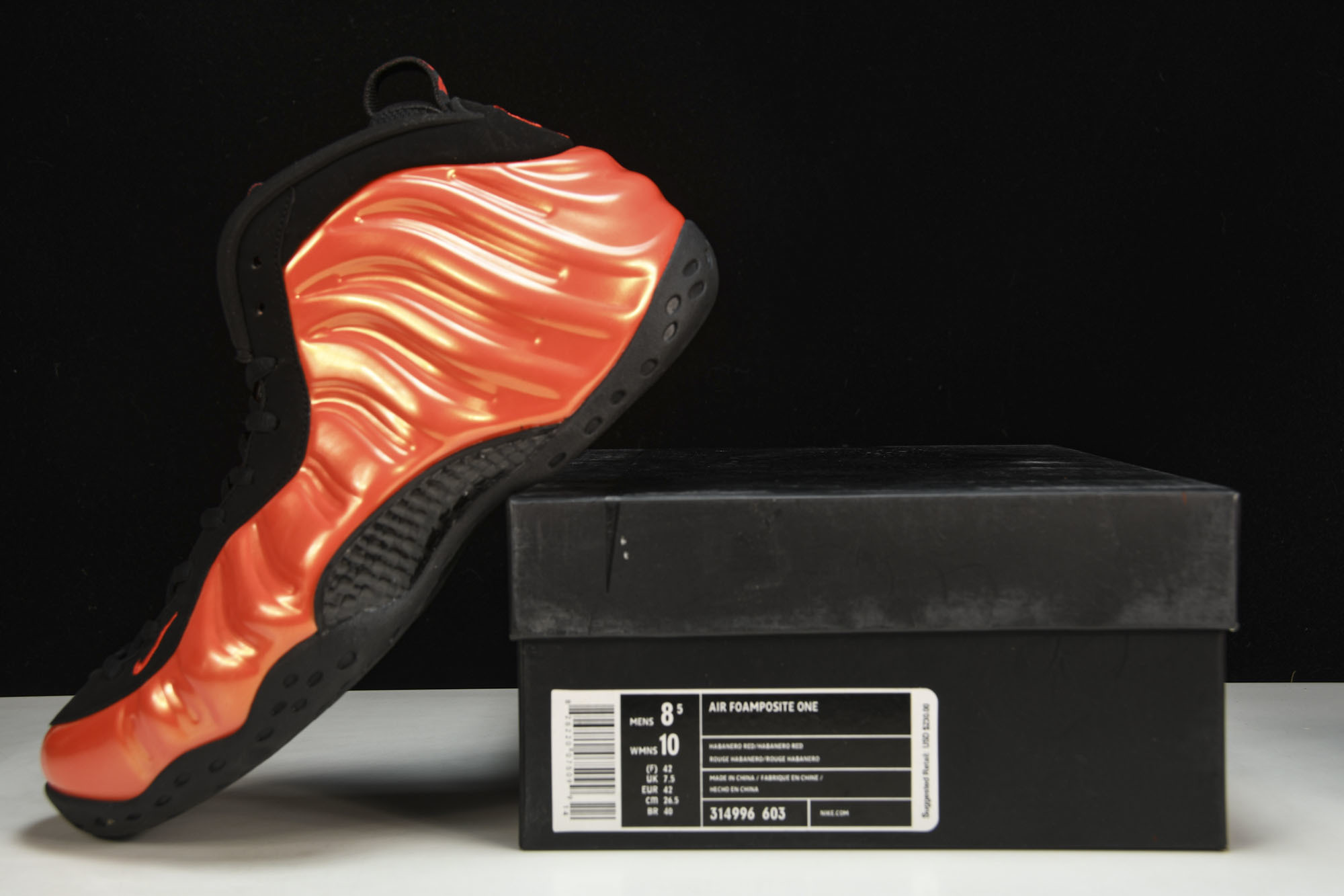 NK Air Foamposite One 橘红喷 橙喷 辣椒喷-60338.5 39 41 42 42