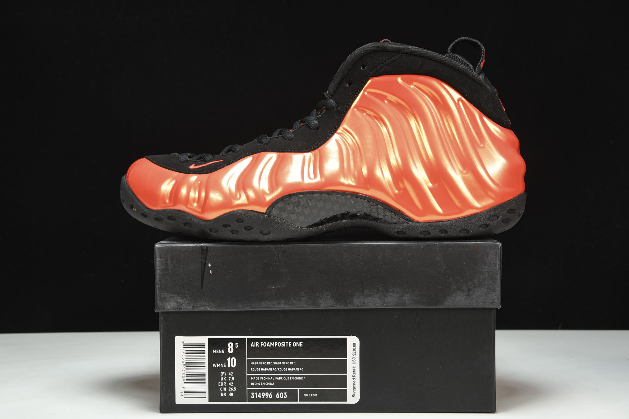 NK Air Foamposite One 橘红喷 橙喷 辣椒喷-60338.5 39 41 42 42