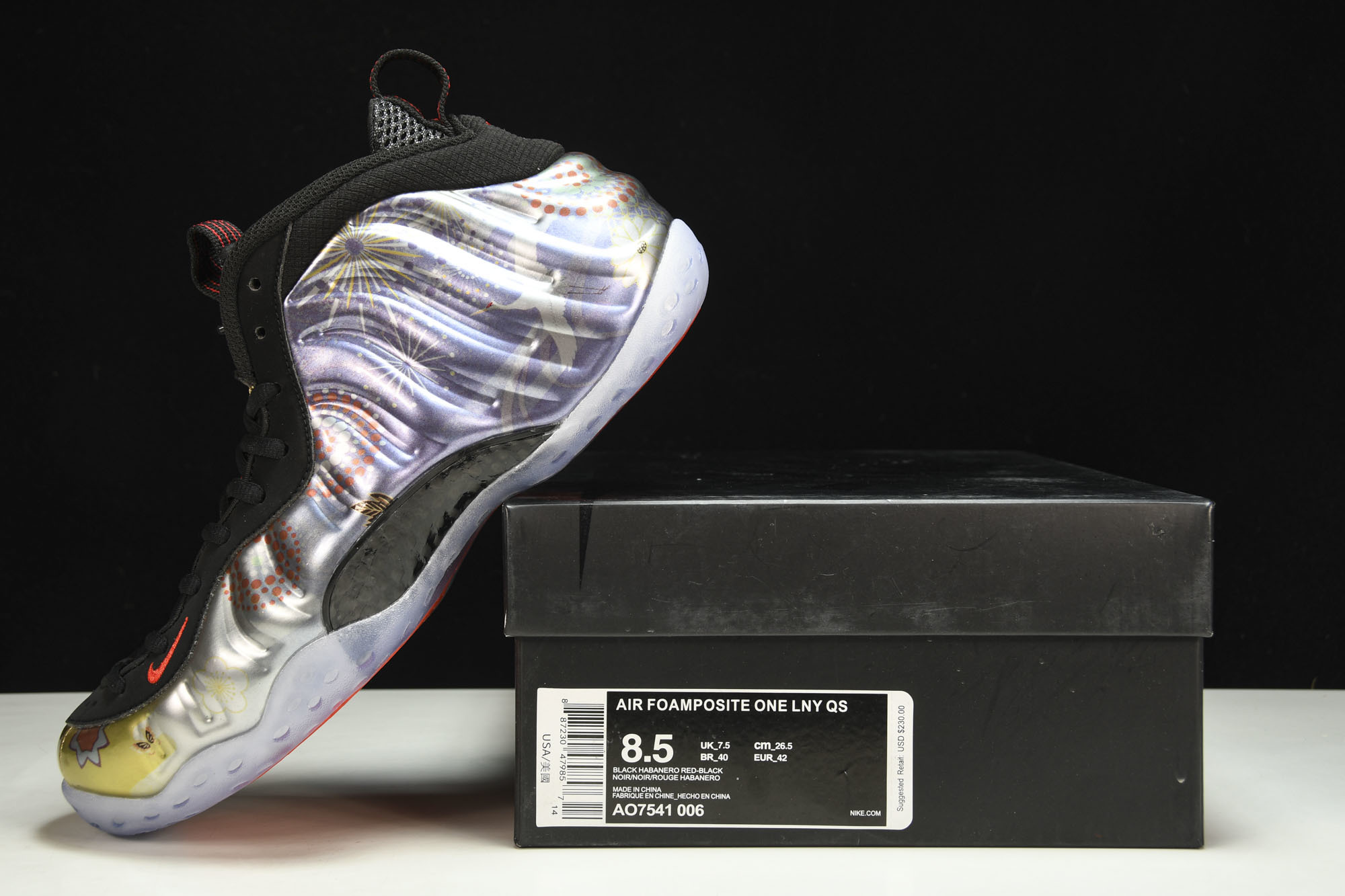 NK Air foamposite one 烟花喷 中国年喷泡 AO7541-00638.5 39 41