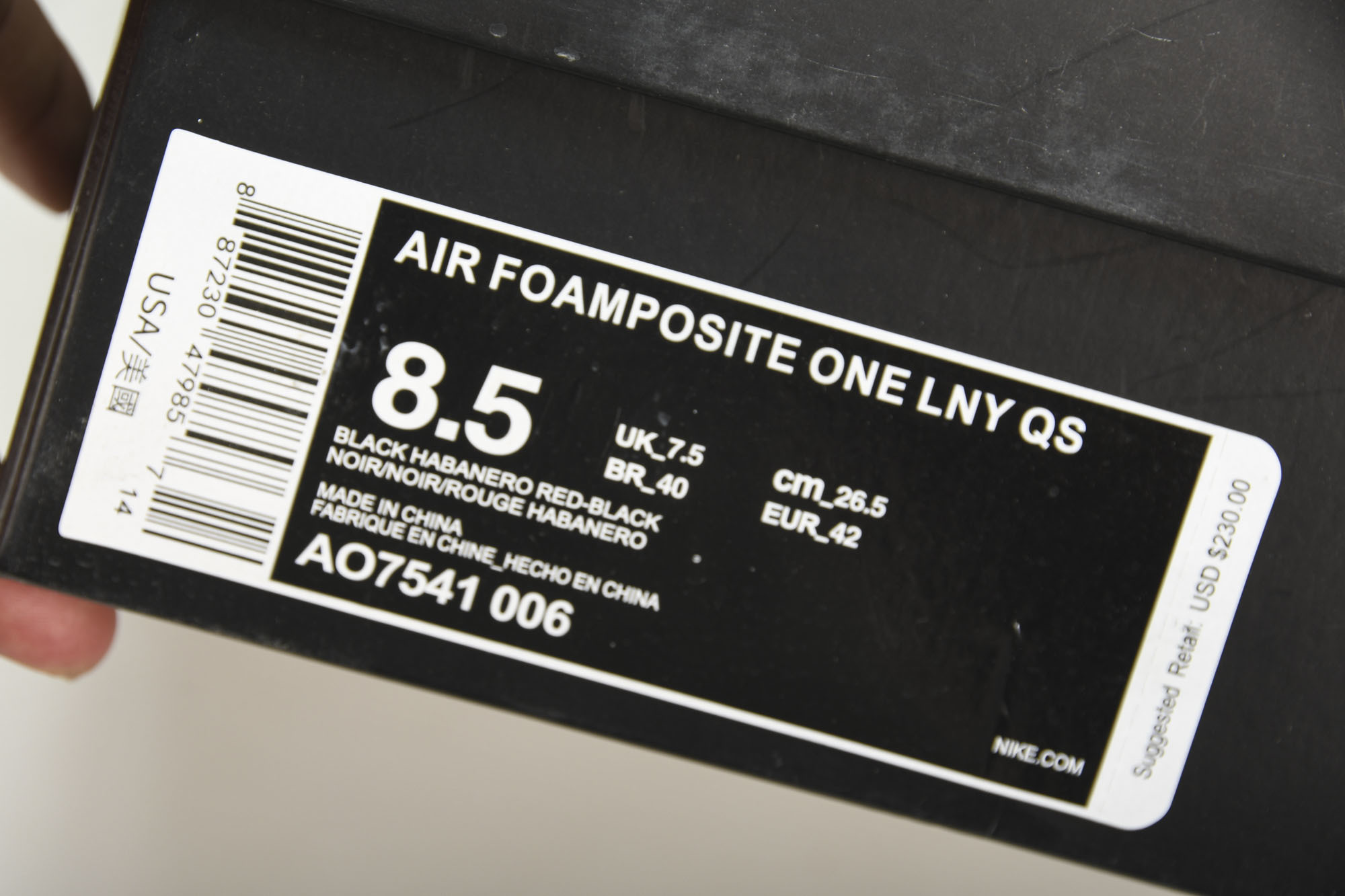 NK Air foamposite one 烟花喷 中国年喷泡 AO7541-00638.5 39 41
