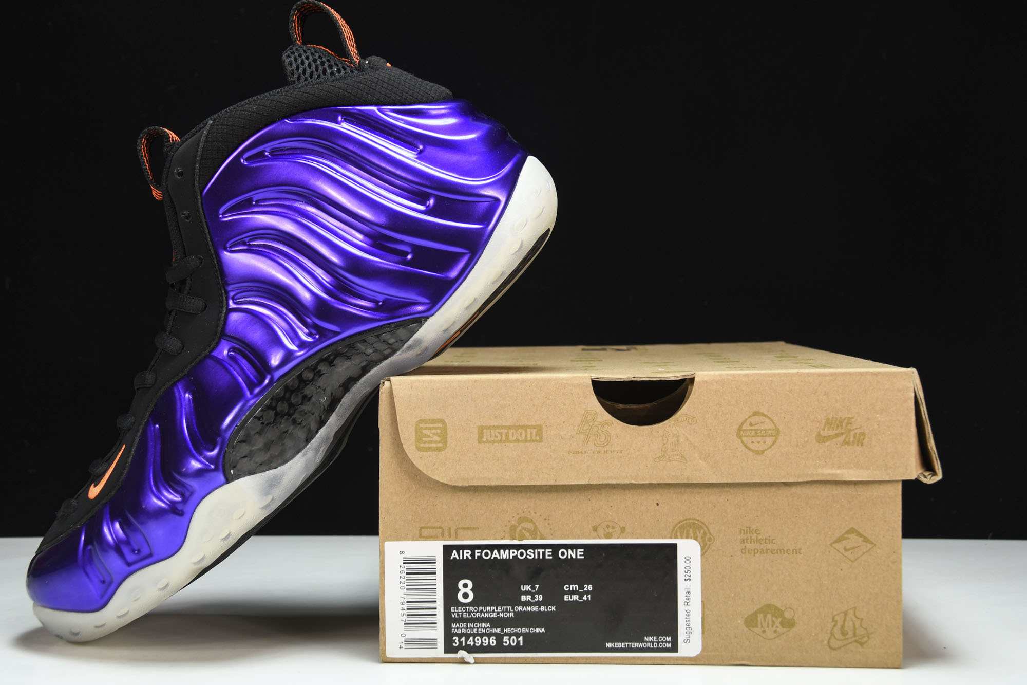 NK Air Foamposite One 电光紫喷 喷泡 -50138.5 39 41 42 42.5