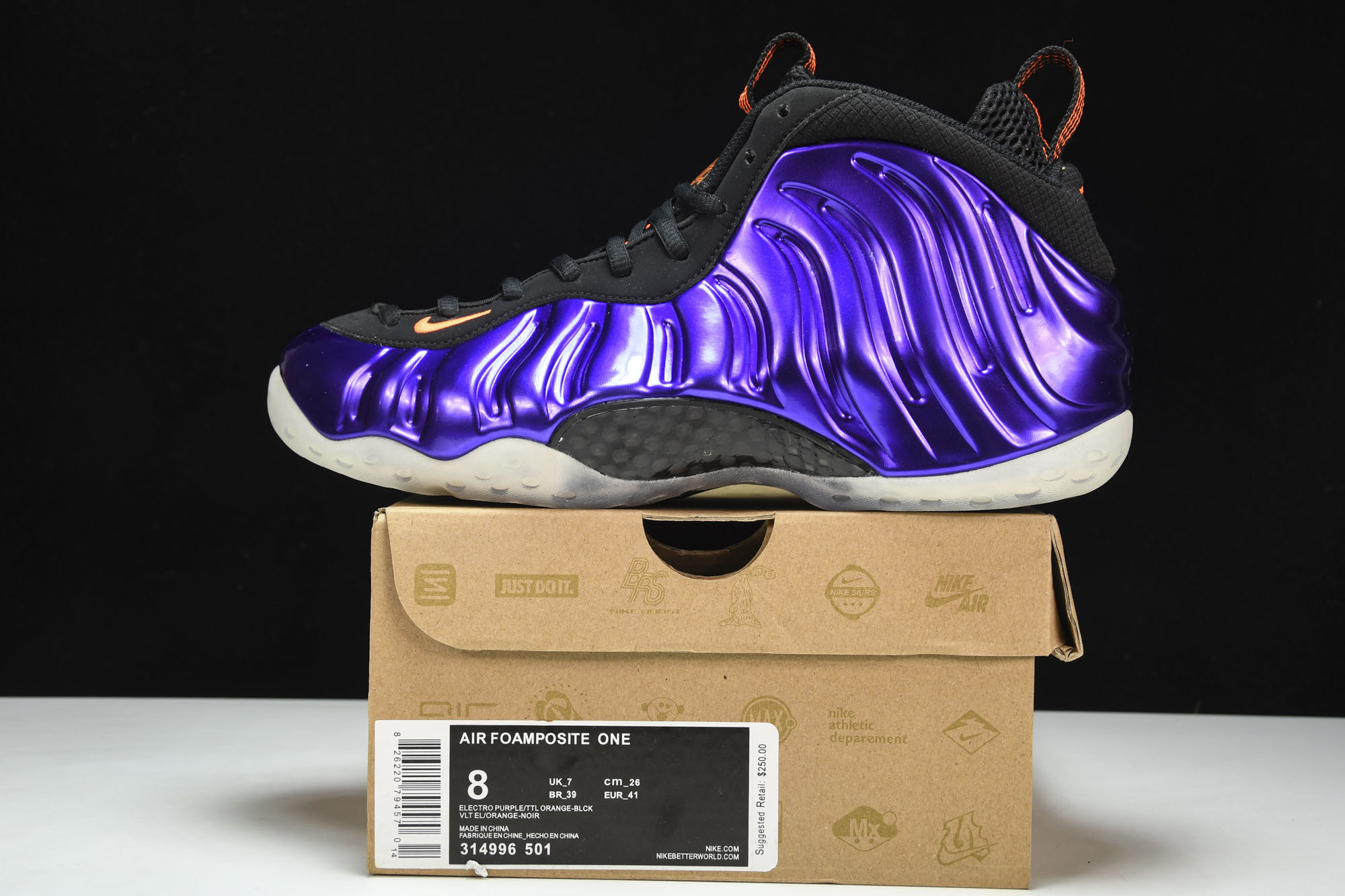 NK Air Foamposite One 电光紫喷 喷泡 -50138.5 39 41 42 42.5
