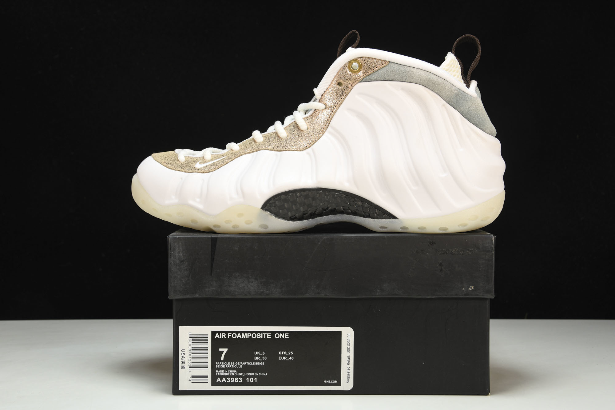 NK Air Foamposite One 白银 大理石喷 AA3963-10138.5 39 41 4