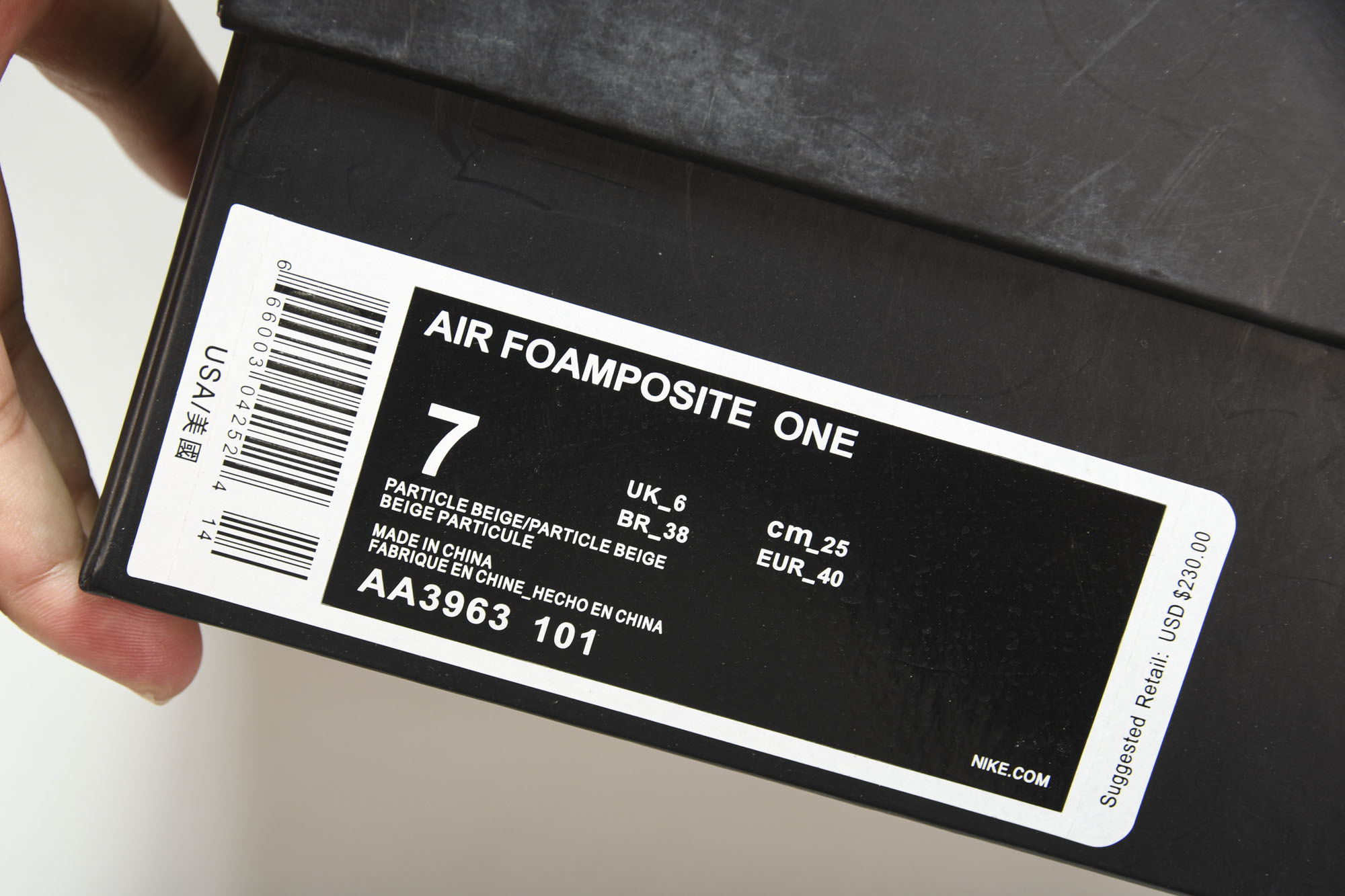 NK Air Foamposite One 白银 大理石喷 AA3963-10138.5 39 41 4