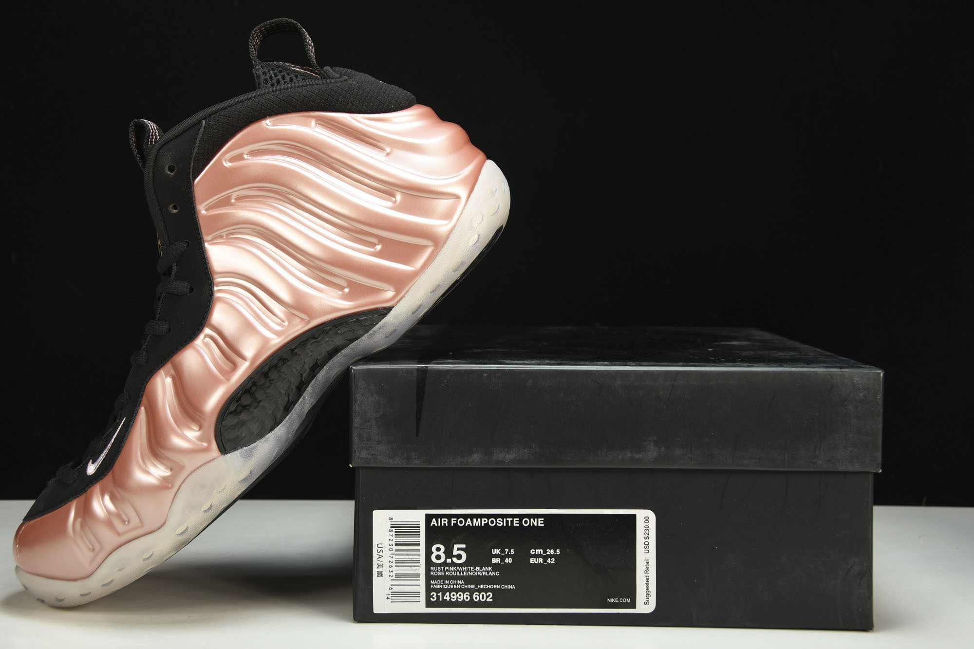 NK Air Foamposite One 粉喷2.0 玫瑰金喷 -60238.5 39 41 42 4