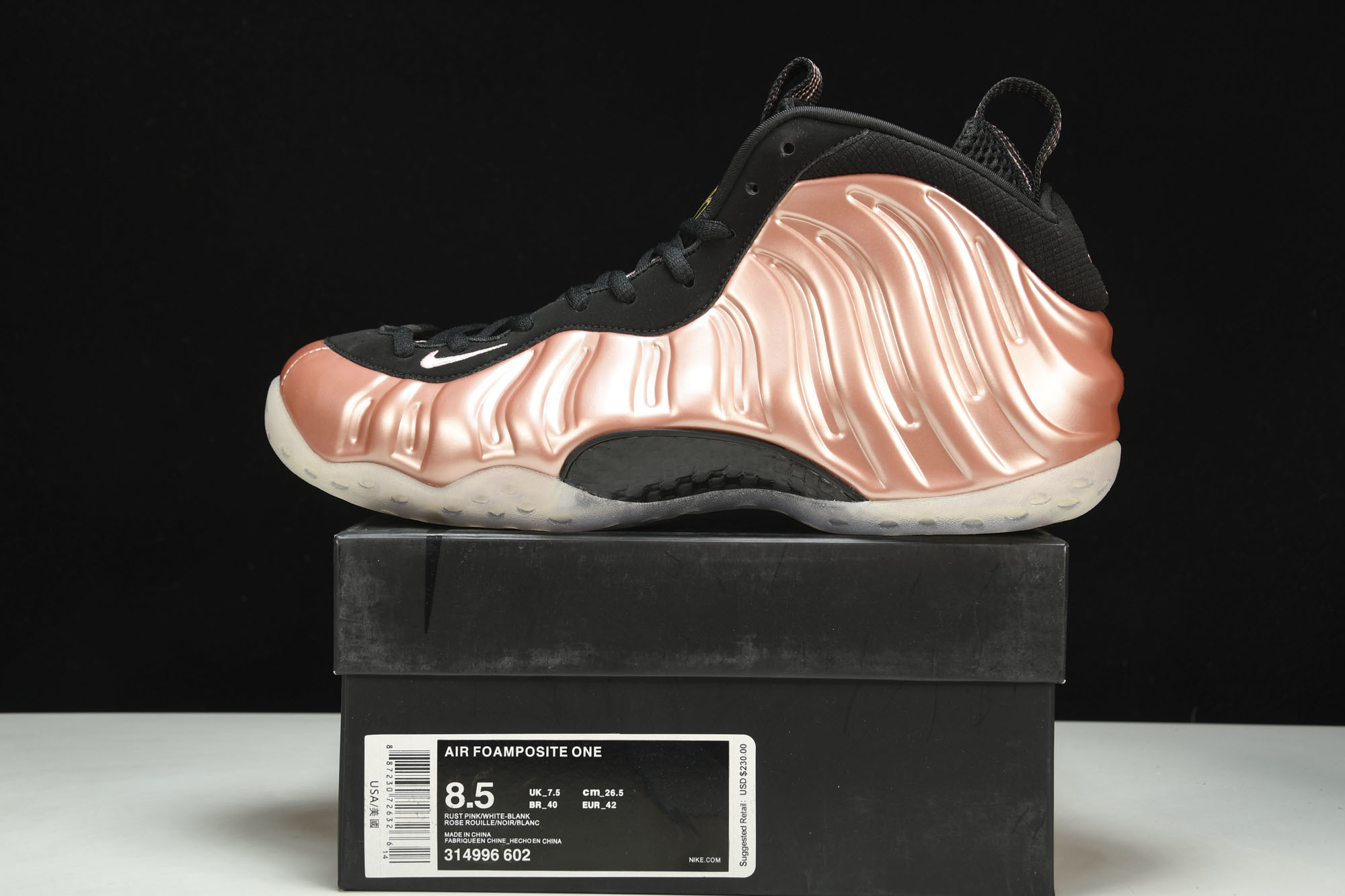 NK Air Foamposite One 粉喷2.0 玫瑰金喷 -60238.5 39 41 42 4