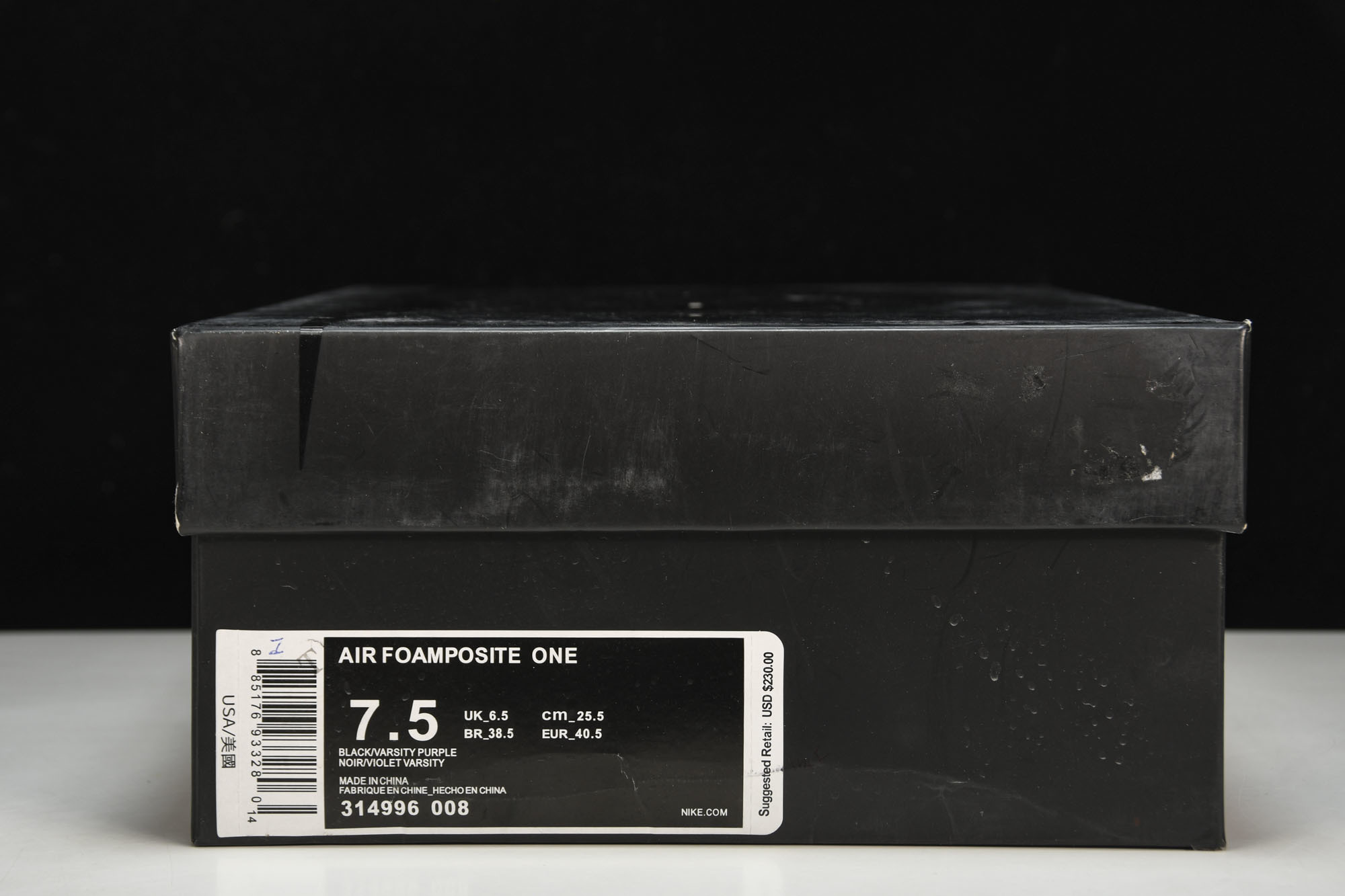 NK Air Foamposite One 茄子喷 紫喷 -00838.5 39 41 42 42.5 