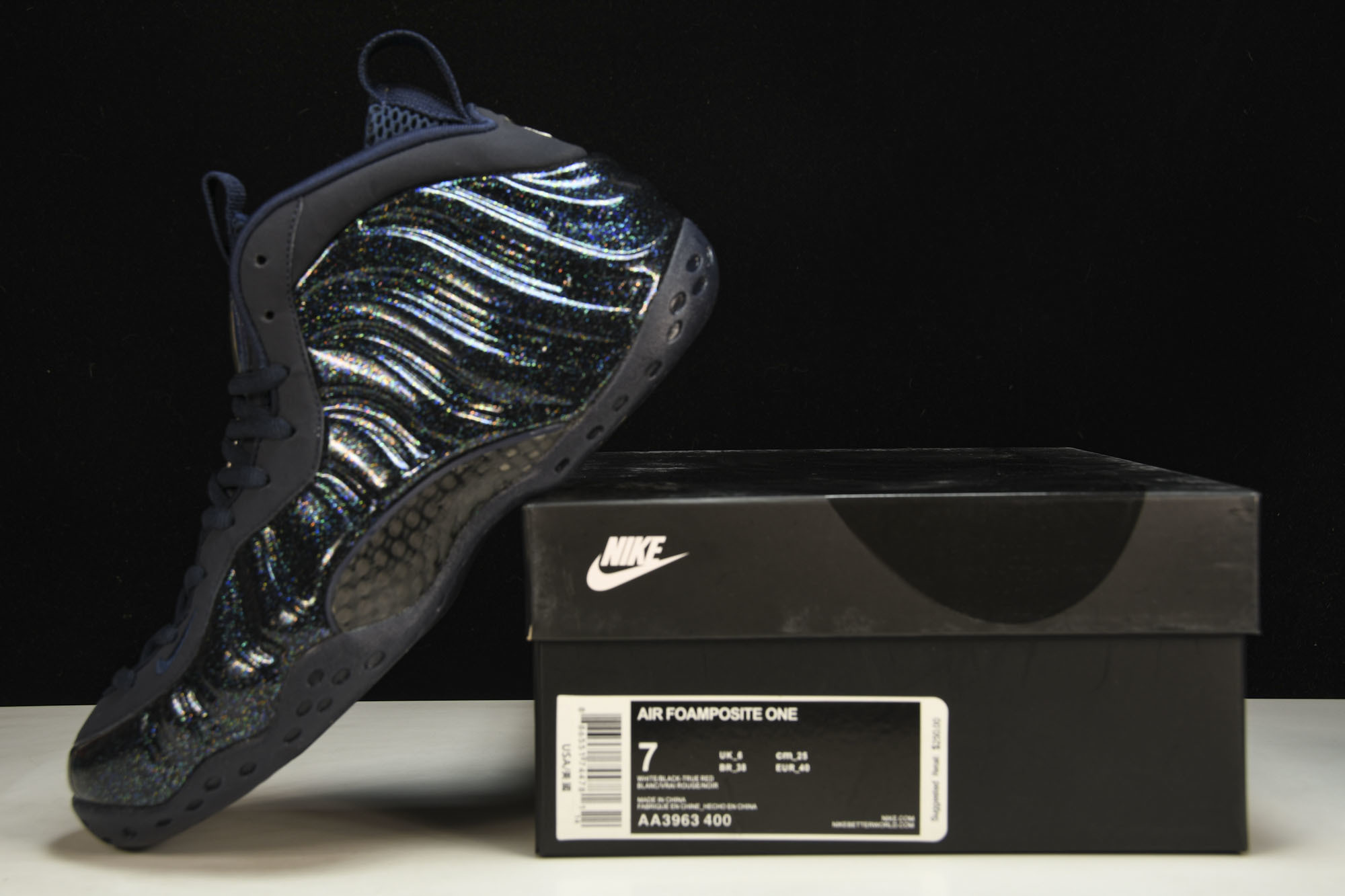 NK Air Foamposite One 黑曜石 隐形人喷 AA3963-40038.5 39 41 