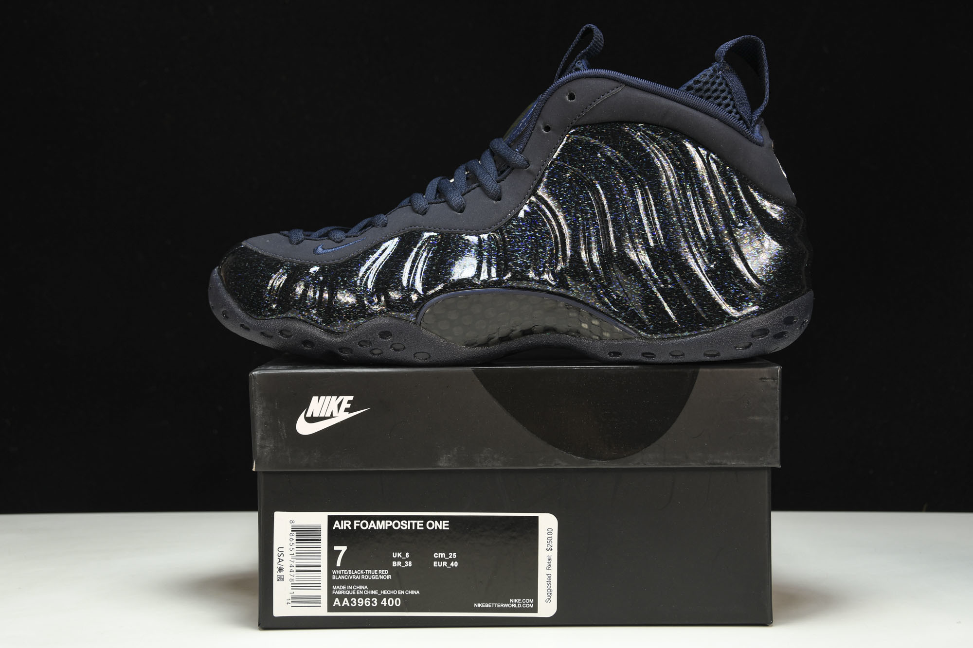 NK Air Foamposite One 黑曜石 隐形人喷 AA3963-40038.5 39 41 
