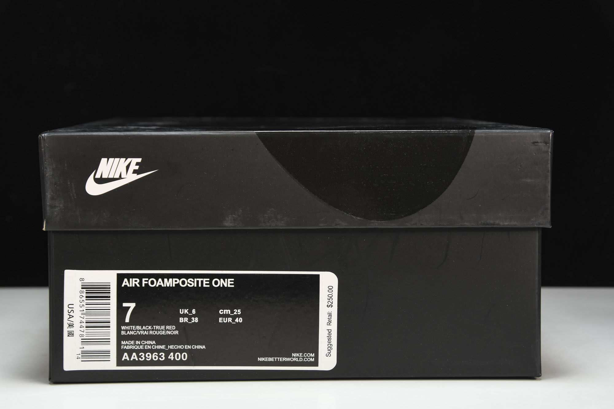 NK Air Foamposite One 黑曜石 隐形人喷 AA3963-40038.5 39 41 
