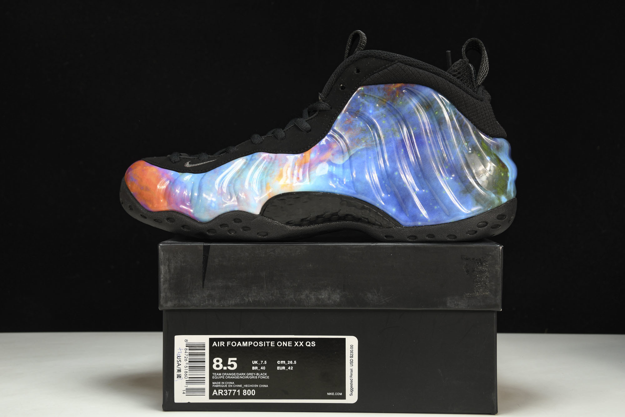 NK Air Foamposite One 银河喷2.0 星云喷 AR3771-80038.5 39 4