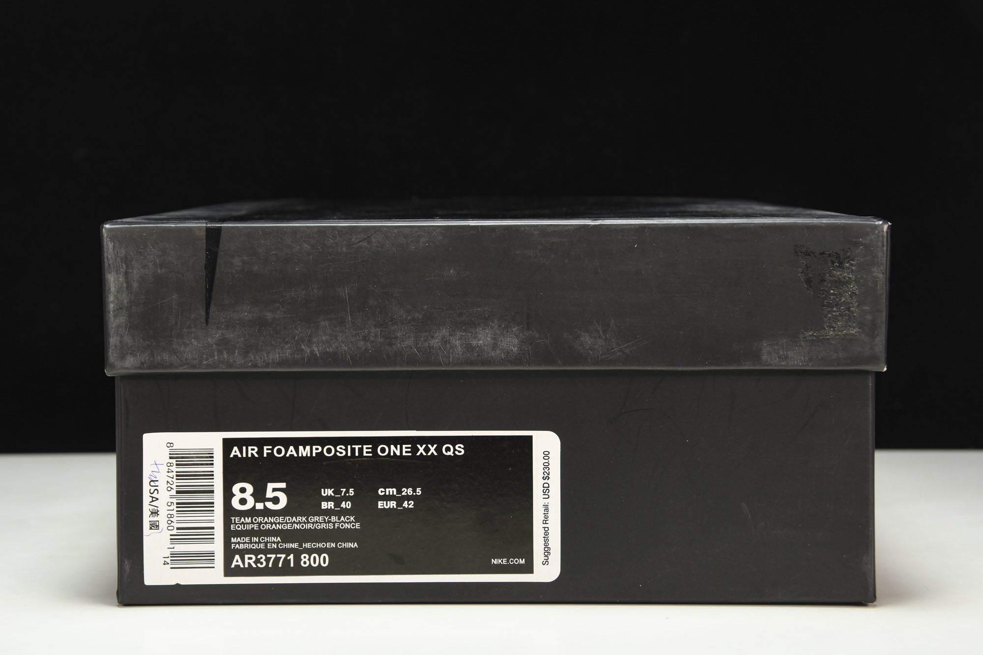 NK Air Foamposite One 银河喷2.0 星云喷 AR3771-80038.5 39 4