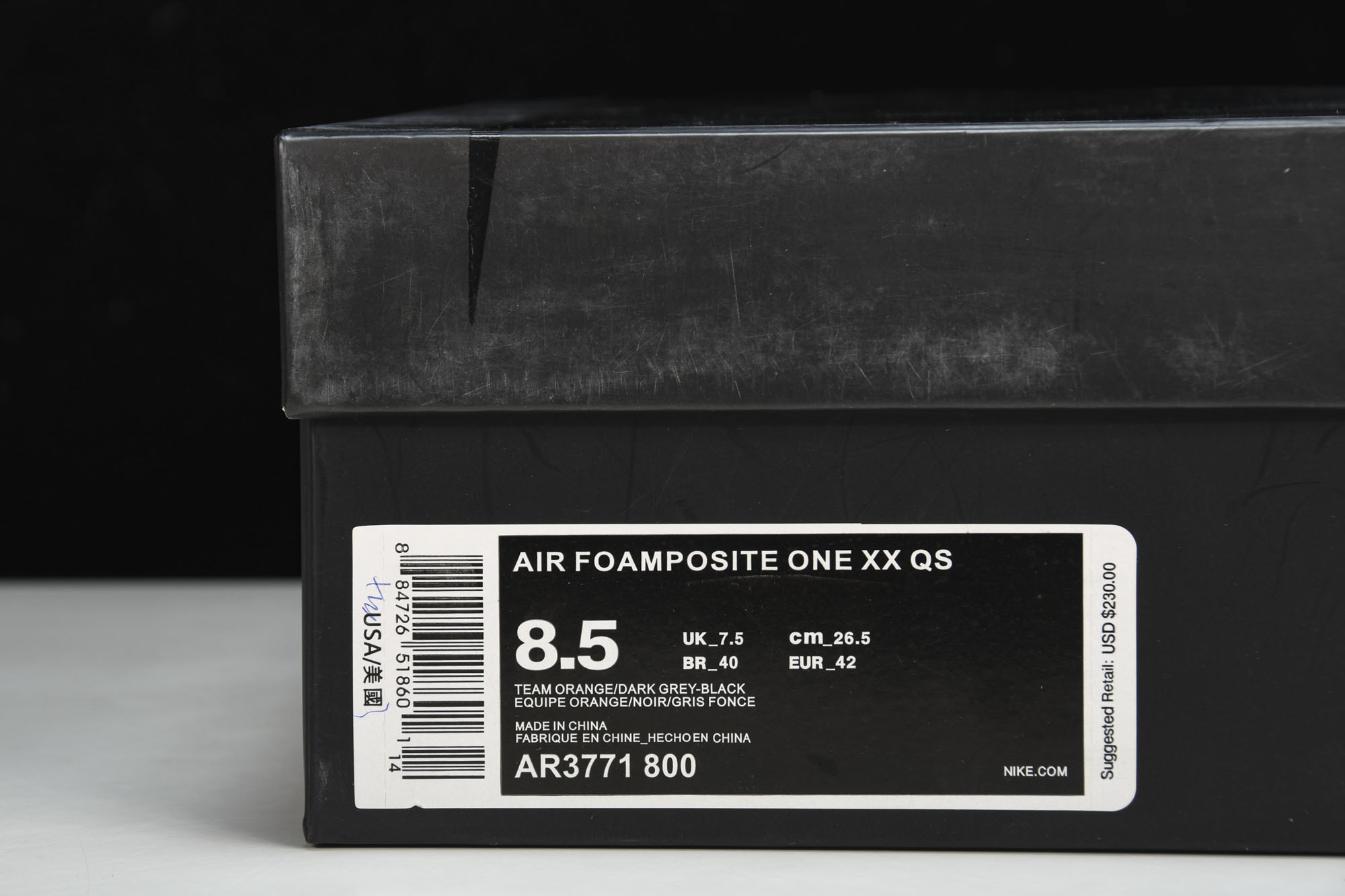 NK Air Foamposite One 银河喷2.0 星云喷 AR3771-80038.5 39 4