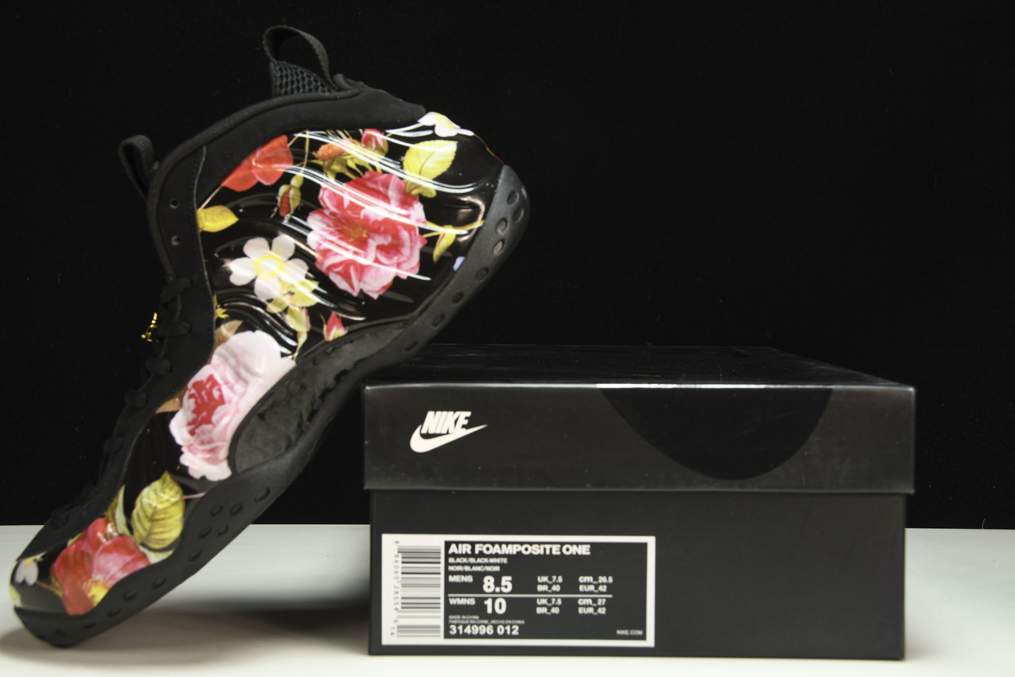 NK Air Foamposite One情人节花卉喷篮球鞋-01241 42 42.5 43 44 4