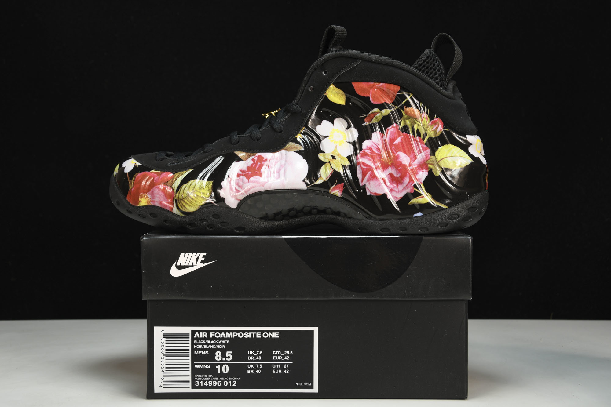 NK Air Foamposite One情人节花卉喷篮球鞋-01241 42 42.5 43 44 4
