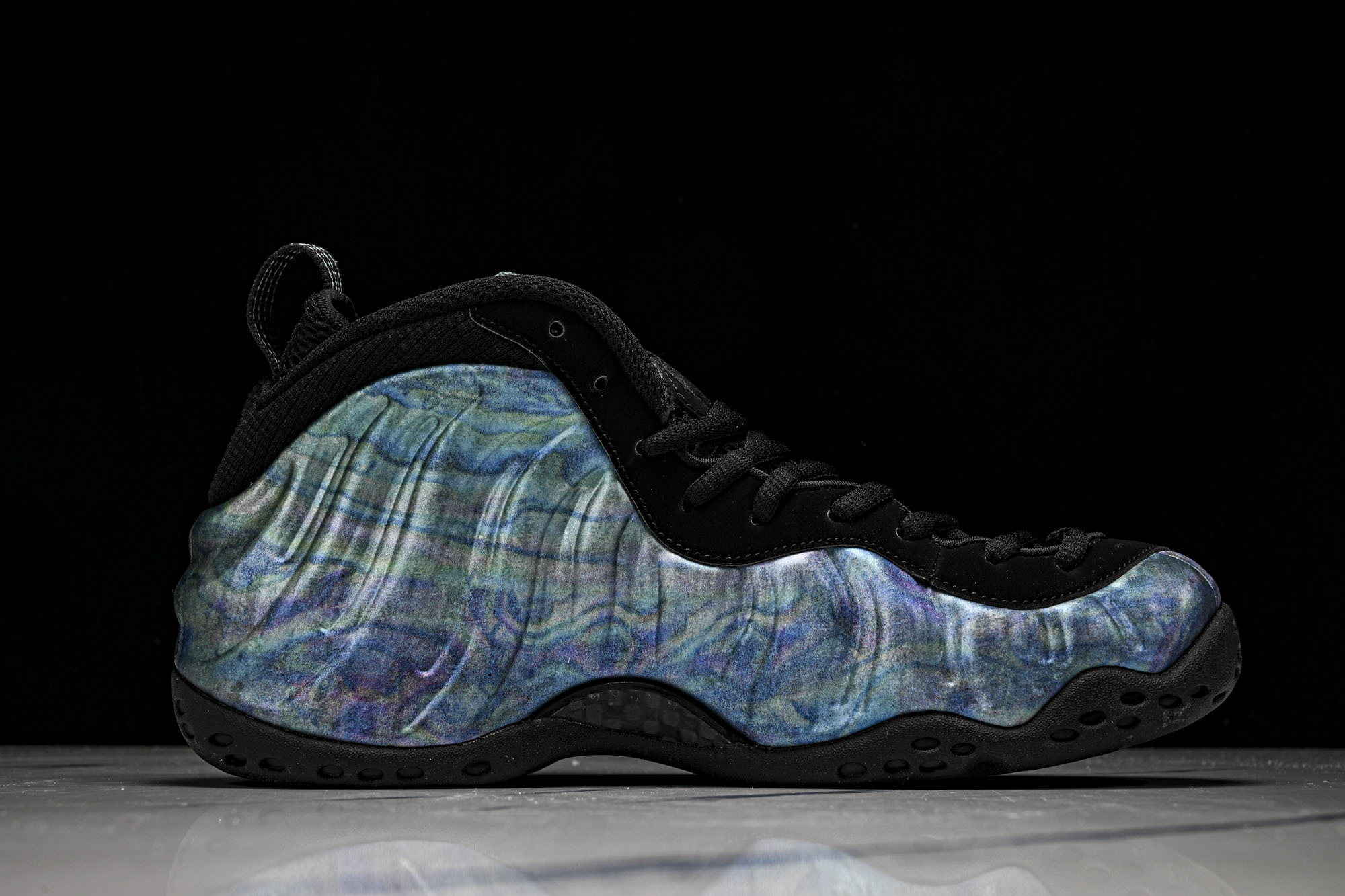NK 耐克 AIR FOAMPOSITE ONE PRM 男士减震支撑中帮运动复古篮球鞋 009产品品控