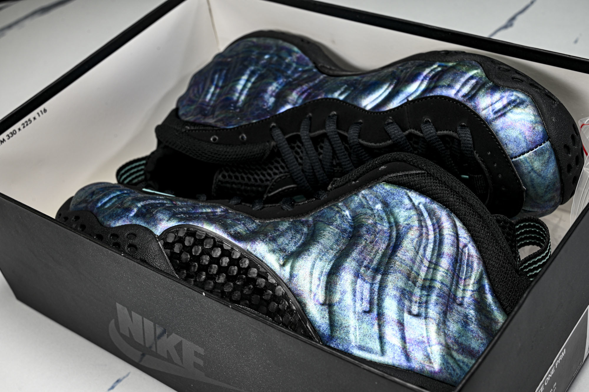 NK 耐克 AIR FOAMPOSITE ONE PRM 男士减震支撑中帮运动复古篮球鞋 009产品品控