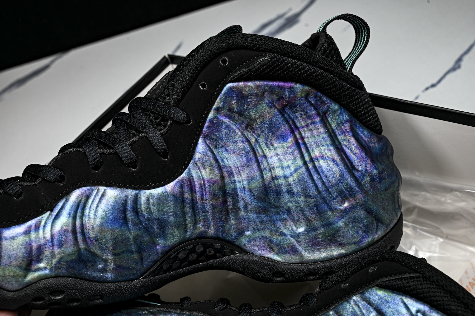 NK 耐克 AIR FOAMPOSITE ONE PRM 男士减震支撑中帮运动复古篮球鞋 009产品品控