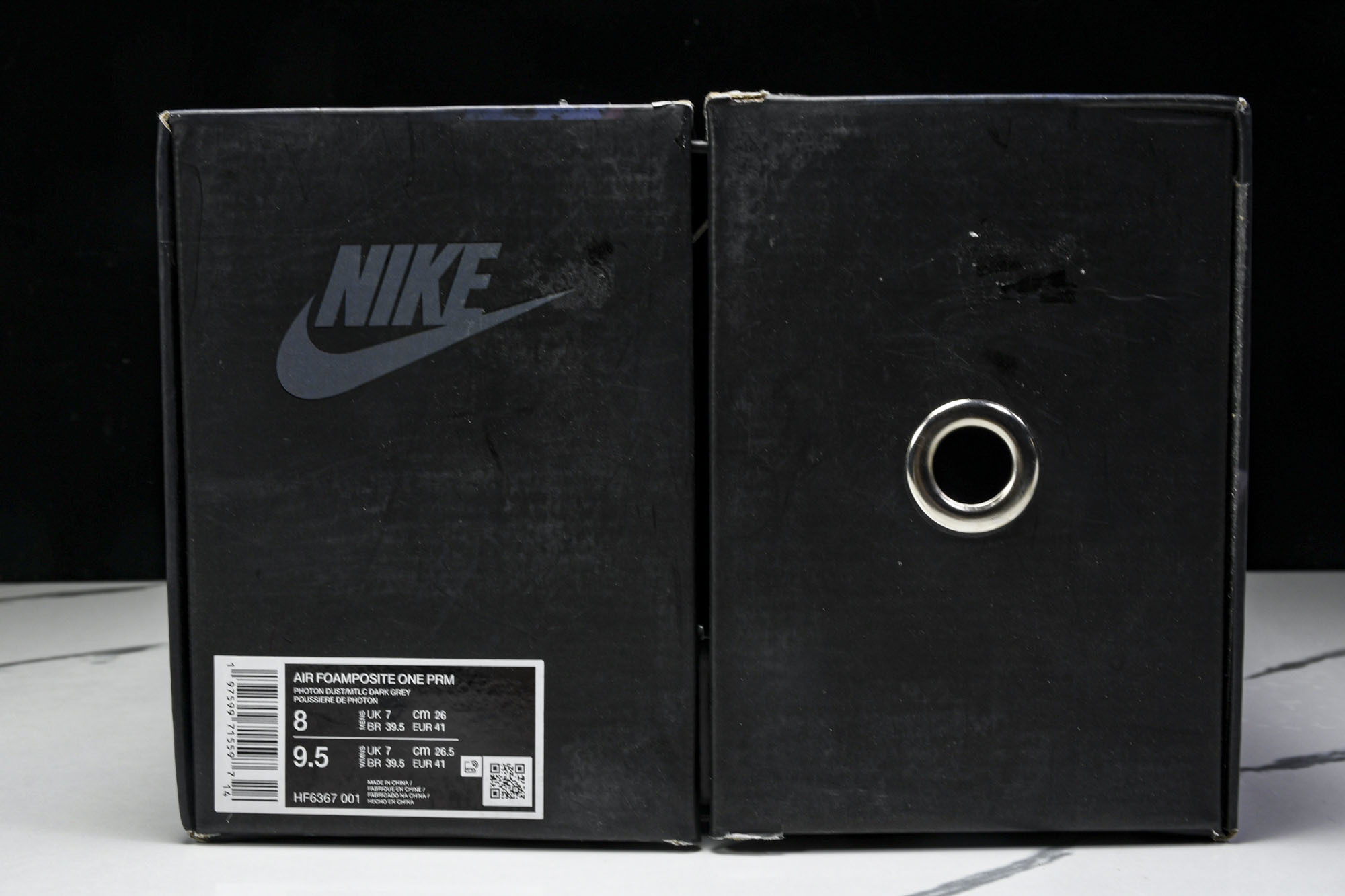 NK Air Foamposite One Big Bang 钱掌喷泡 白灰黑 HF6367 00140
