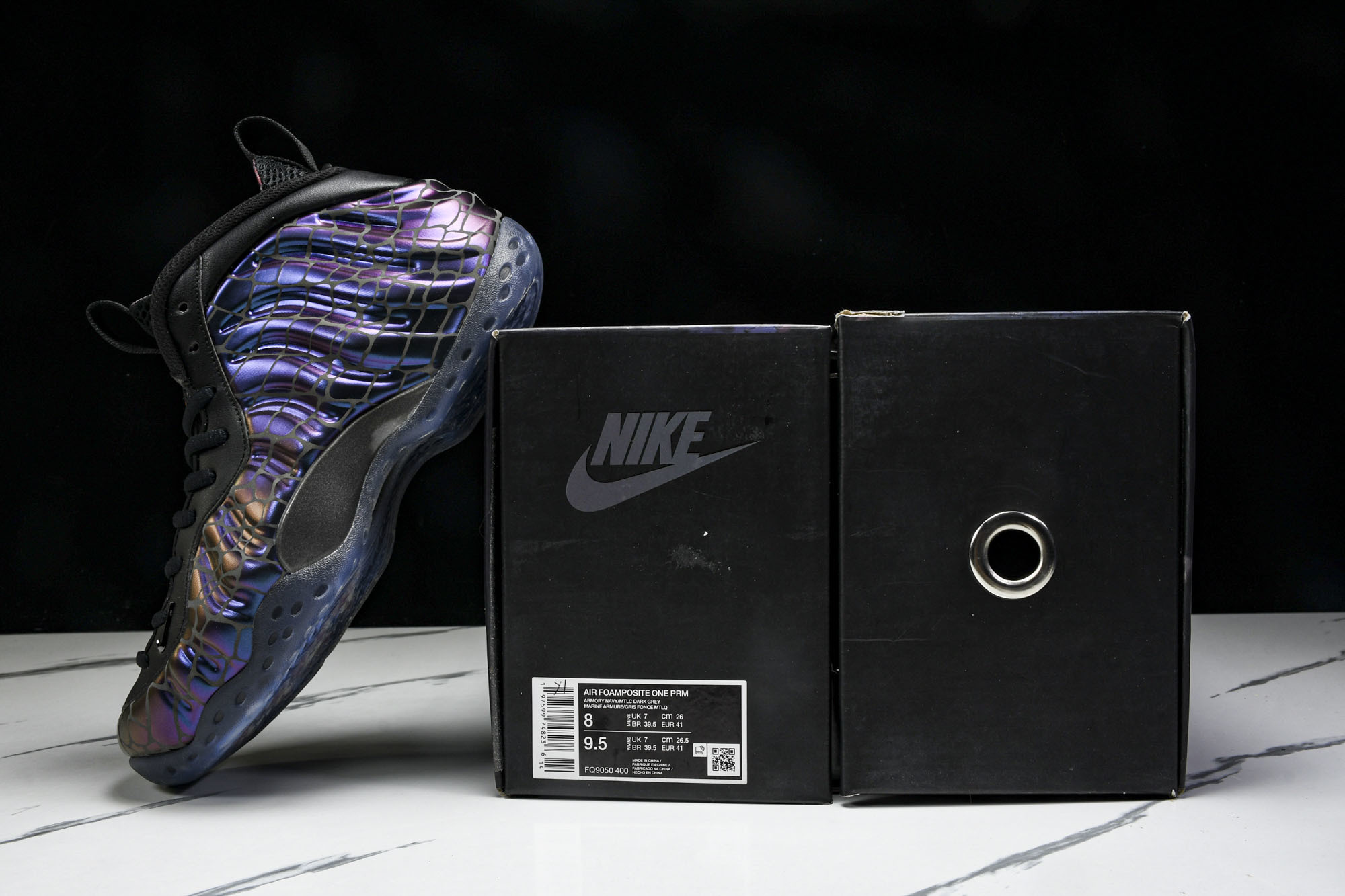 NK Air Foamposite One Big Bang 钱掌喷泡 黑蓝色 FQ9050 40040