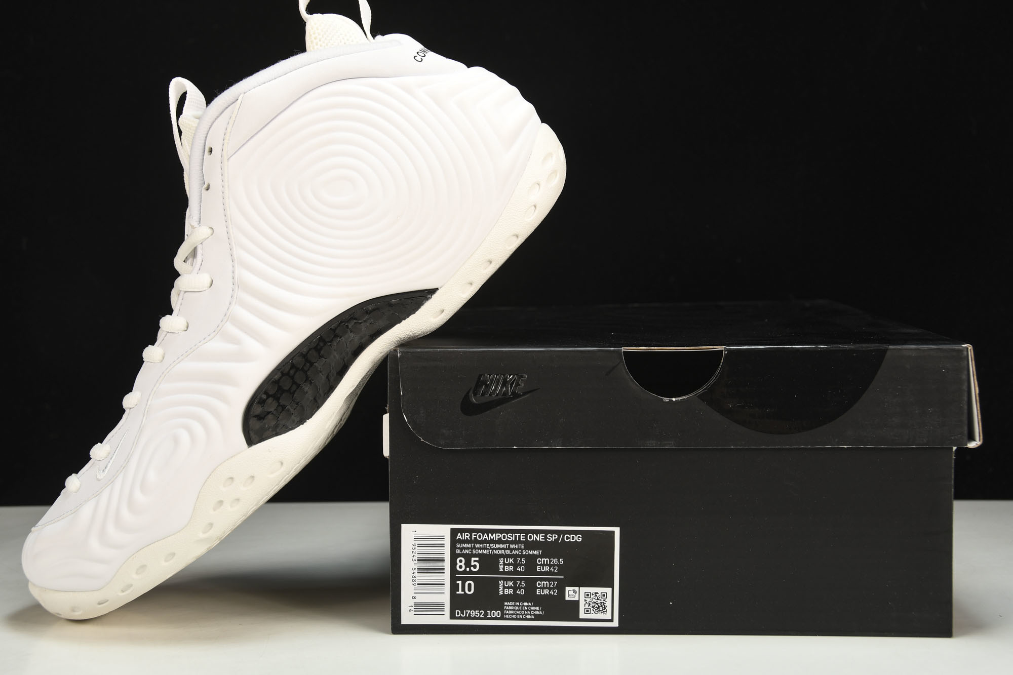 NK Air Foamposite One CDG联名 白色喷 DJ7952-10038.5 39 41