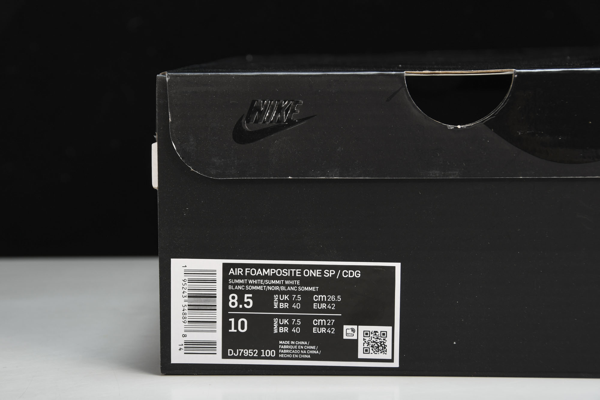 NK Air Foamposite One CDG联名 白色喷 DJ7952-10038.5 39 41