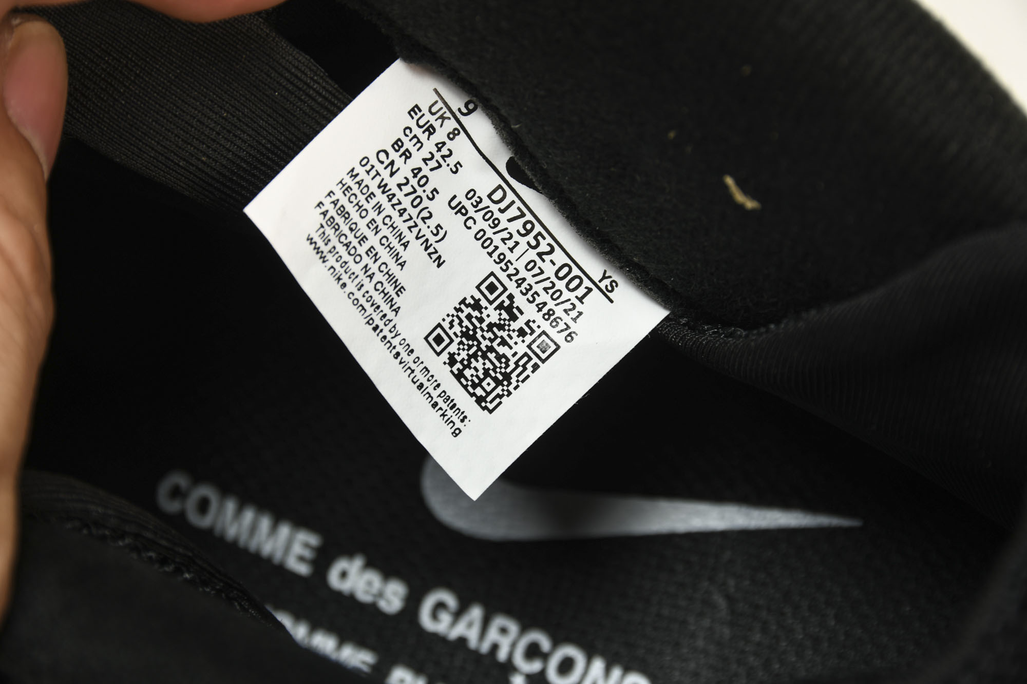 NK Air Foamposite One CDG联名 蚊香喷 DJ7952-00138.5 39 41