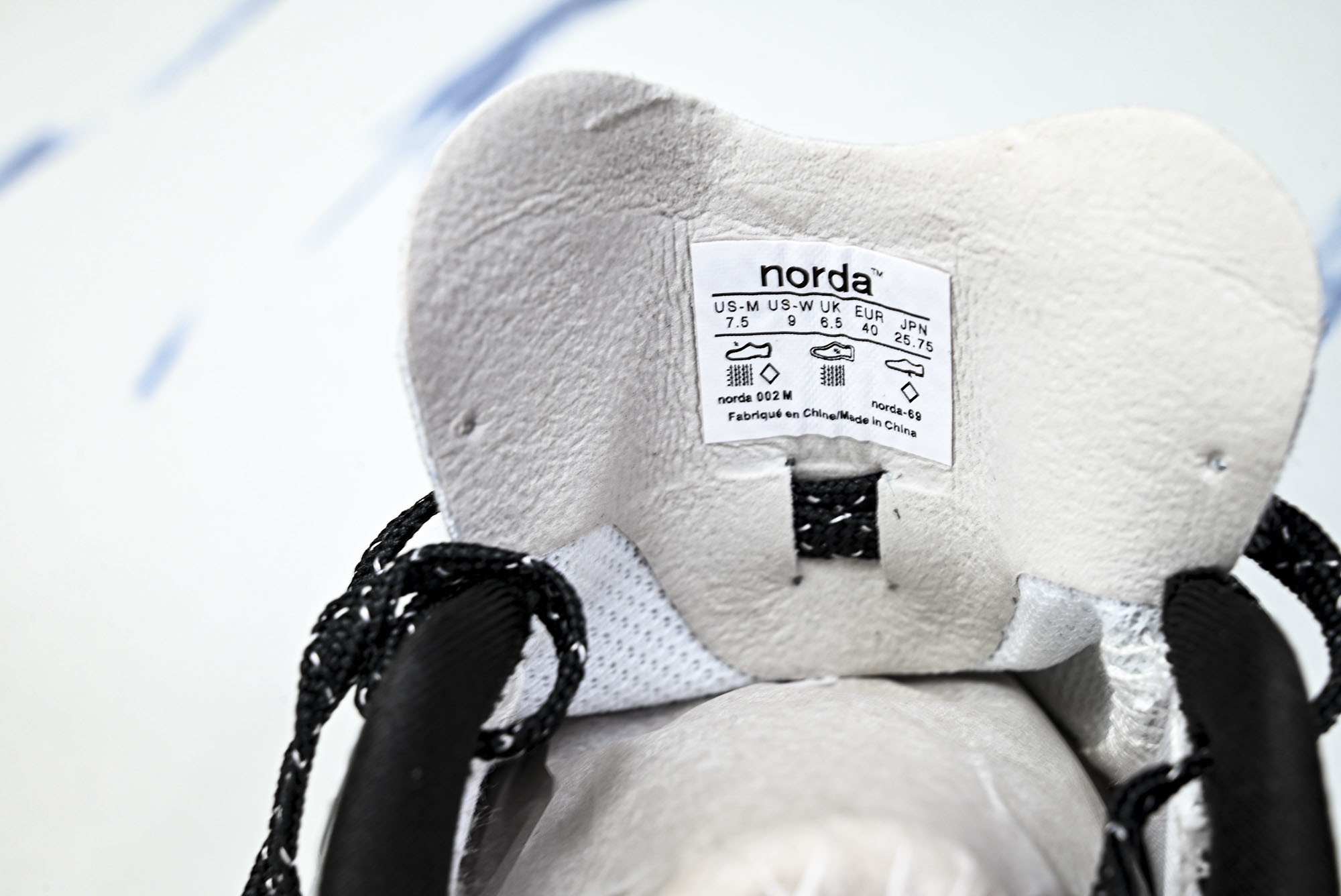 诺达 NORDA 001 Sneaker0111 低帮越野跑鞋男鞋雪山白Dyneema户外登山轻便运动鞋