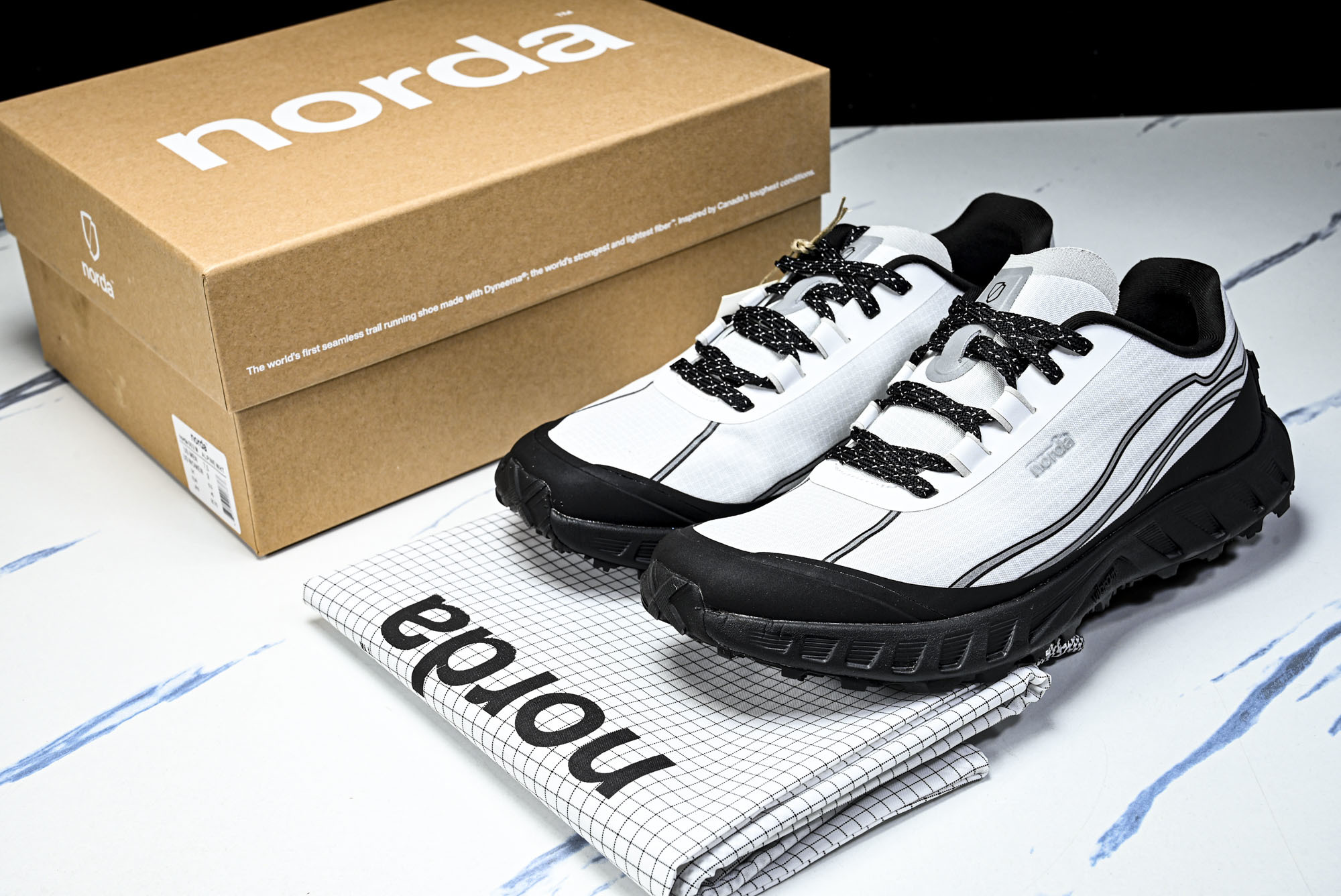 诺达 NORDA 001 Sneaker0111 低帮越野跑鞋男鞋雪山白Dyneema户外登山轻便运动鞋