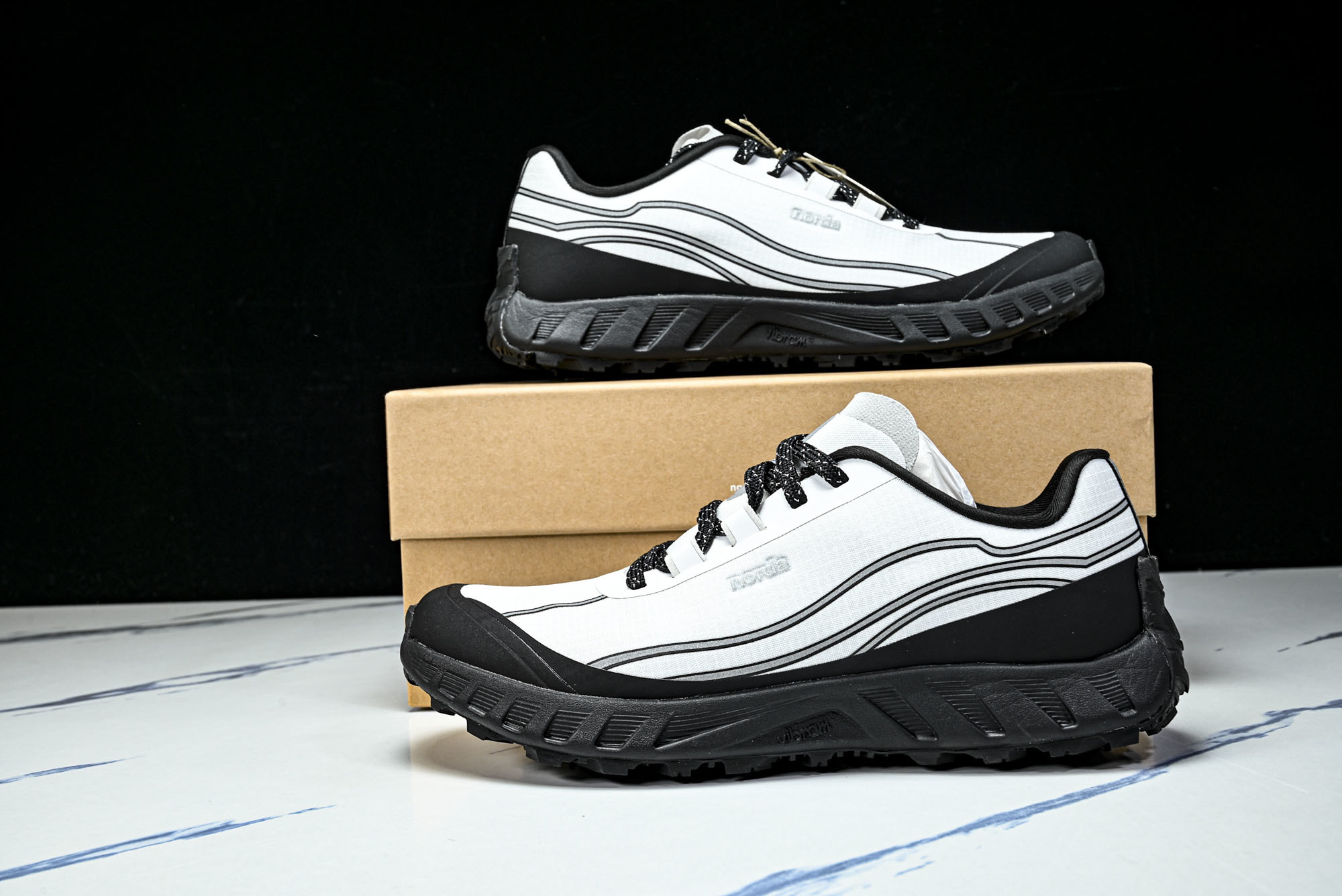 诺达 NORDA 001 Sneaker0111 低帮越野跑鞋男鞋雪山白Dyneema户外登山轻便运动鞋