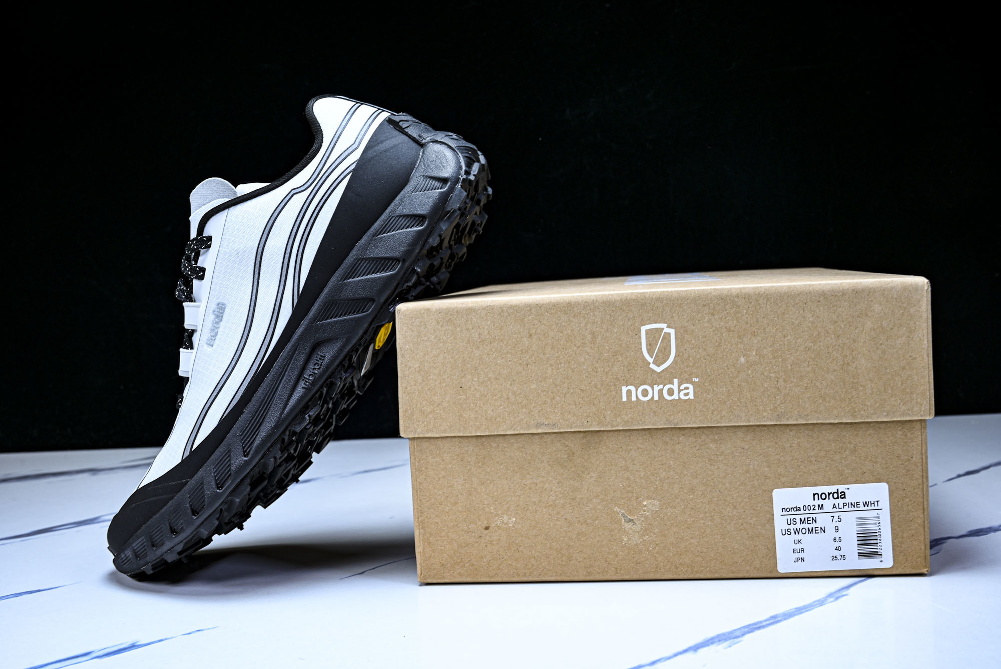 诺达 NORDA 001 Sneaker0111 低帮越野跑鞋男鞋雪山白Dyneema户外登山轻便运动鞋