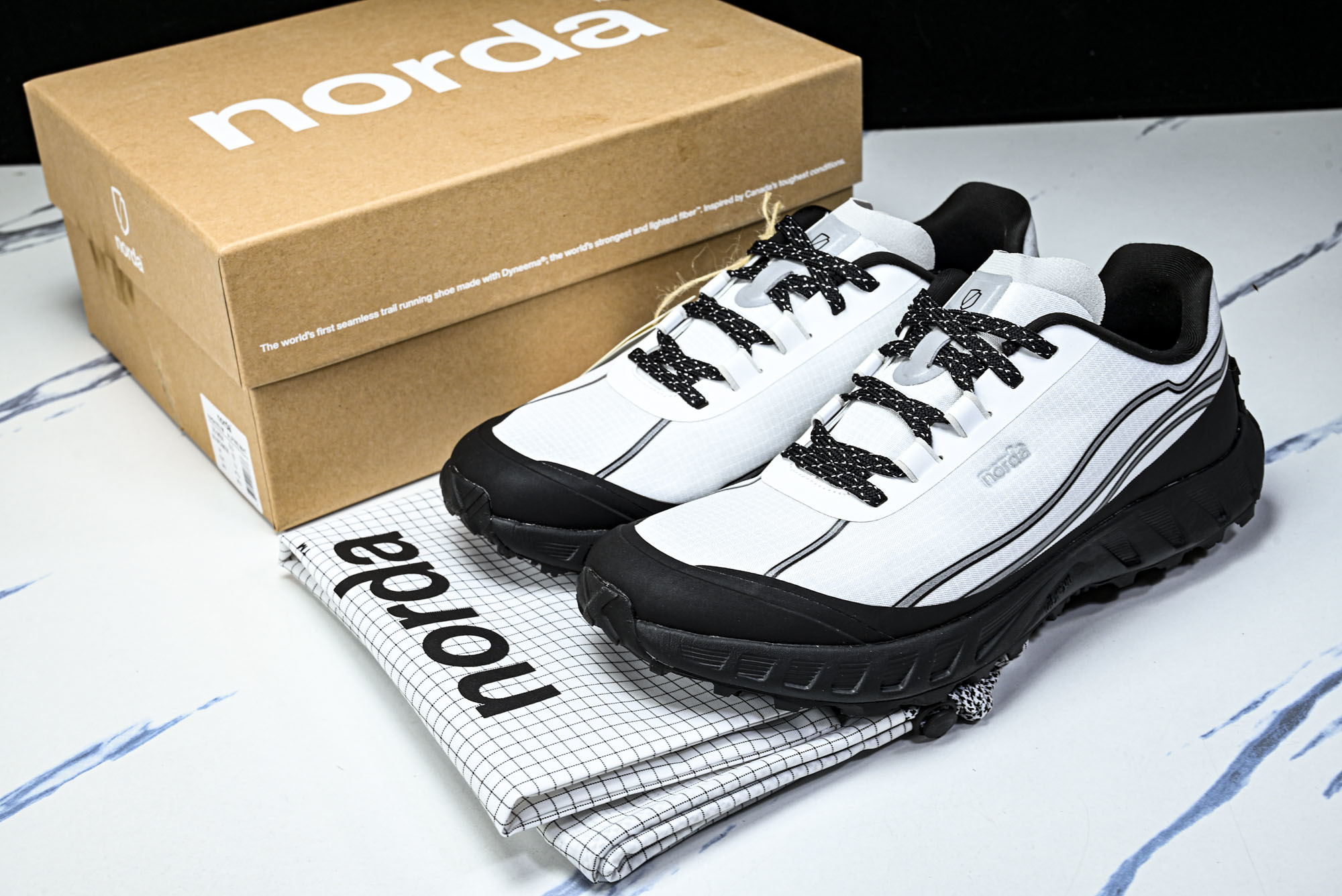 诺达 NORDA 001 Sneaker0111 低帮越野跑鞋男鞋雪山白Dyneema户外登山轻便运动鞋