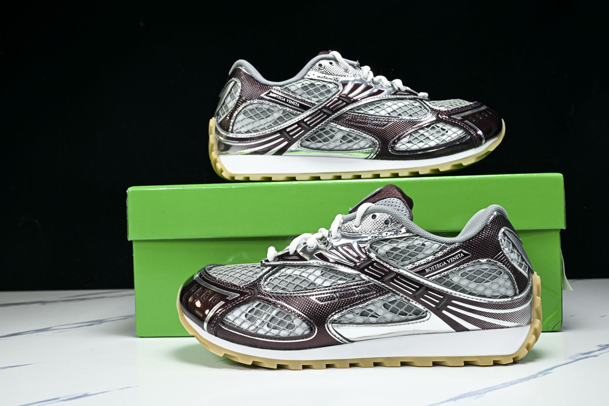 Bottega Veneta 葆蝶家男女士织物系带圆头运动鞋 #YZ00435 36 37.5 38 3