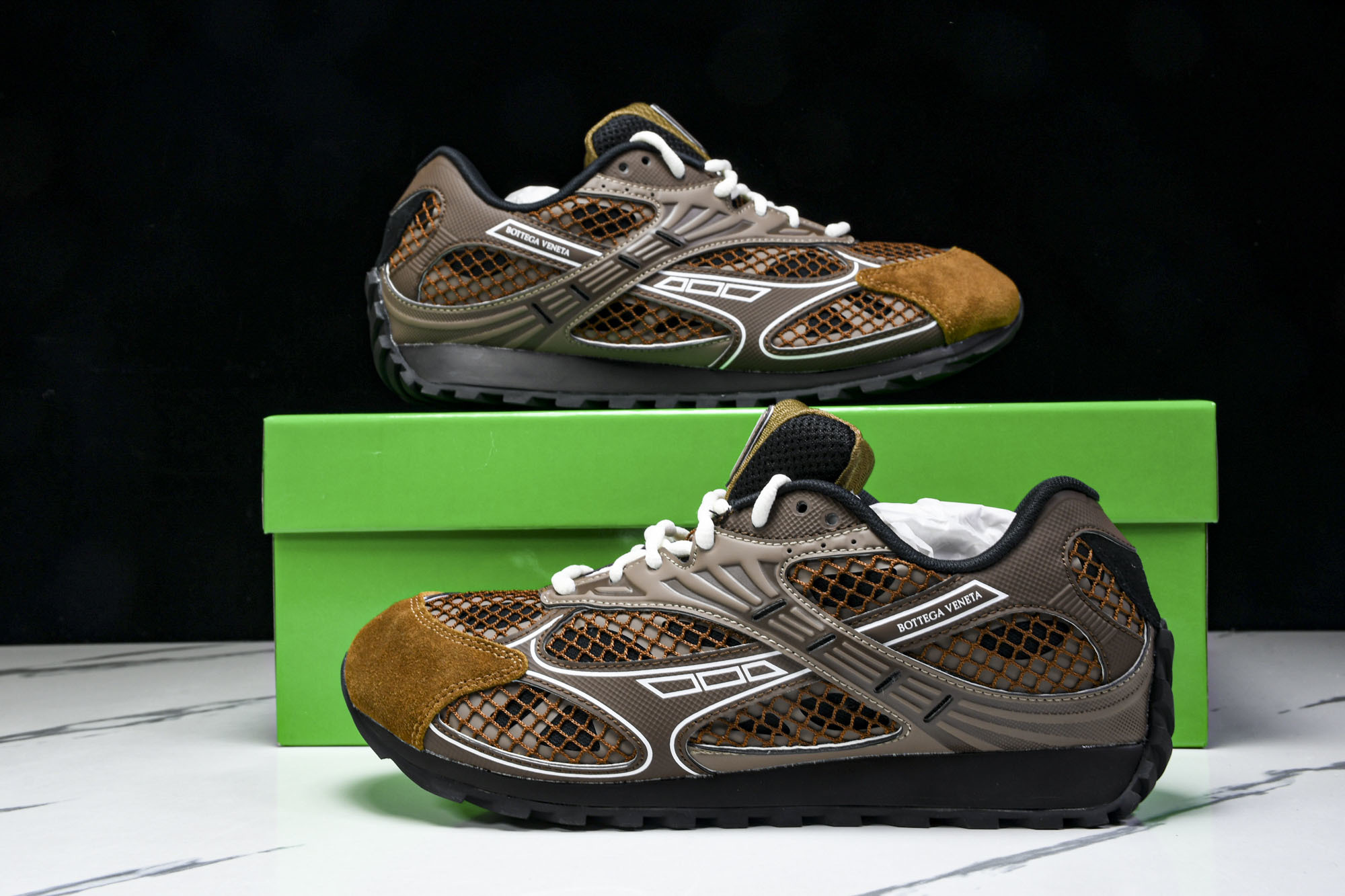 Bottega Veneta 葆蝶家男女士织物系带圆头运动鞋(2) #YZ00435 36 37.5 3