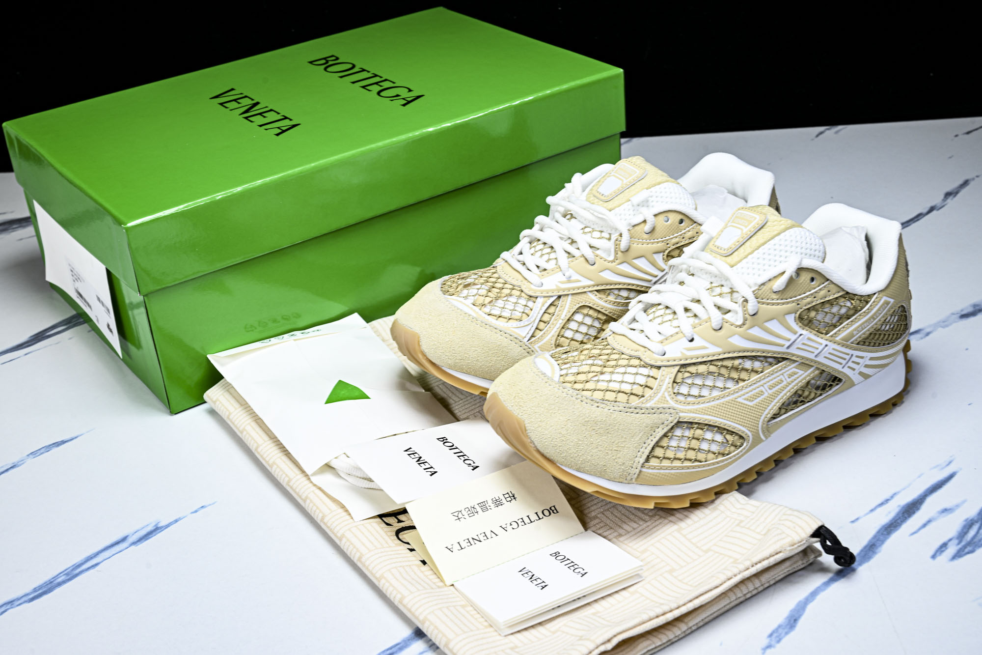 Bottega Veneta 葆蝶家男女士织物系带圆头运动鞋_CM_2 #YZ00435 36 37.5