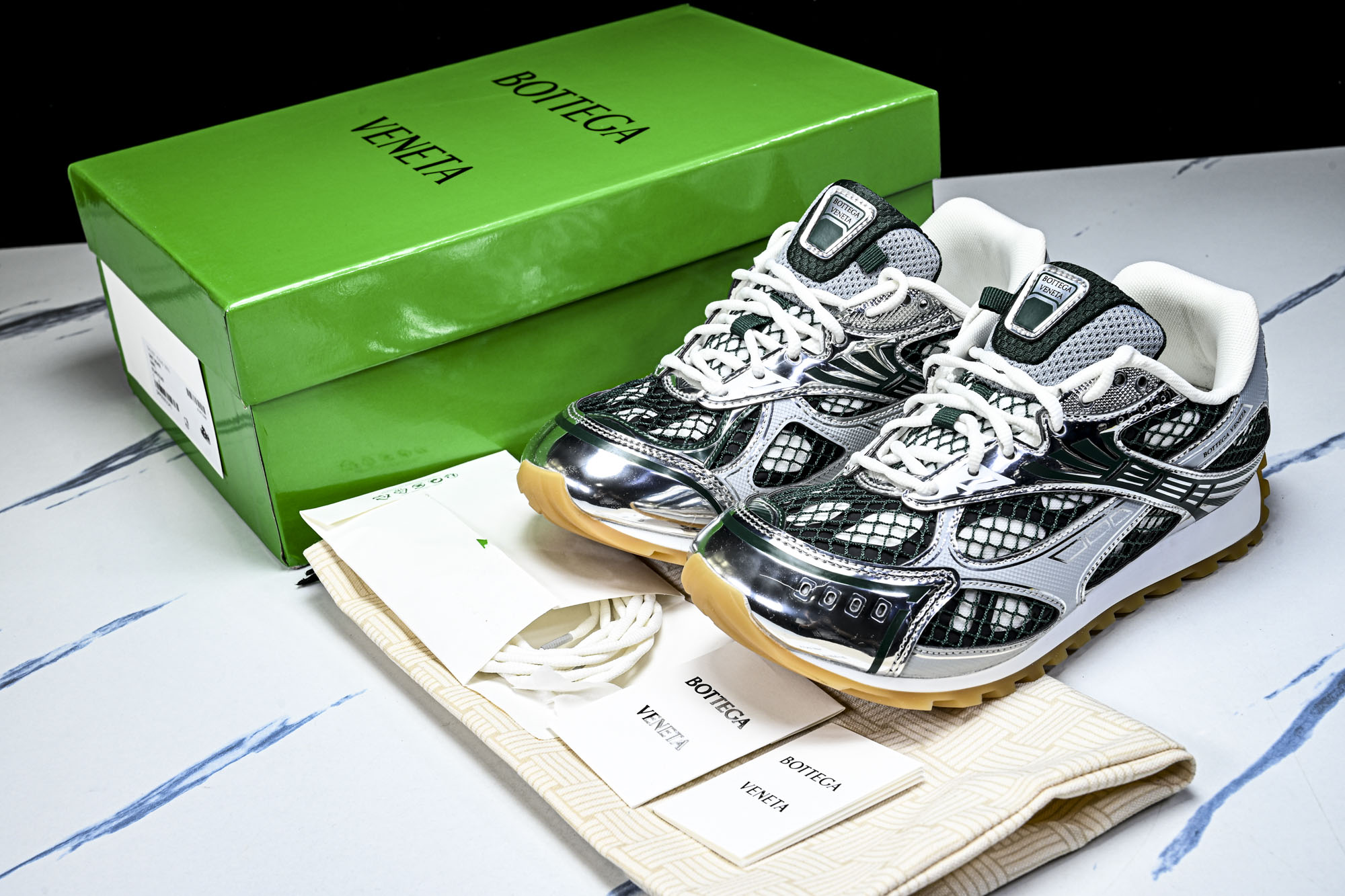 Bottega Veneta 葆蝶家男女士织物系带圆头运动鞋_CM_4 #YZ00435 36 37.5