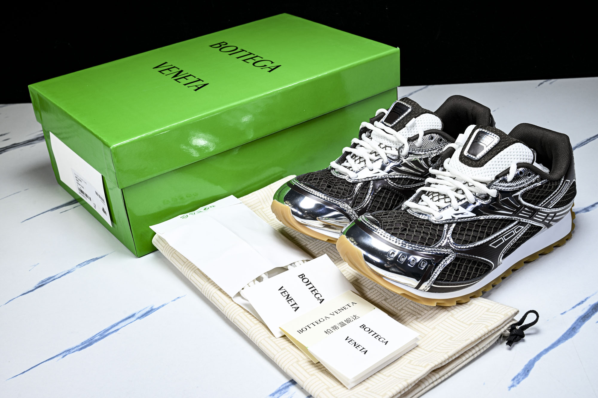 Bottega Veneta 葆蝶家男女士织物系带圆头运动鞋_CM_5 #YZ00435 36 37.5