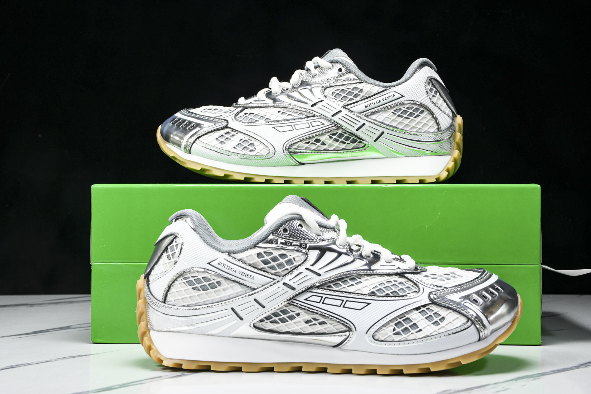Bottega Veneta 葆蝶家男女士织物系带圆头运动鞋_CM_6 #YZ00435 36 37.5