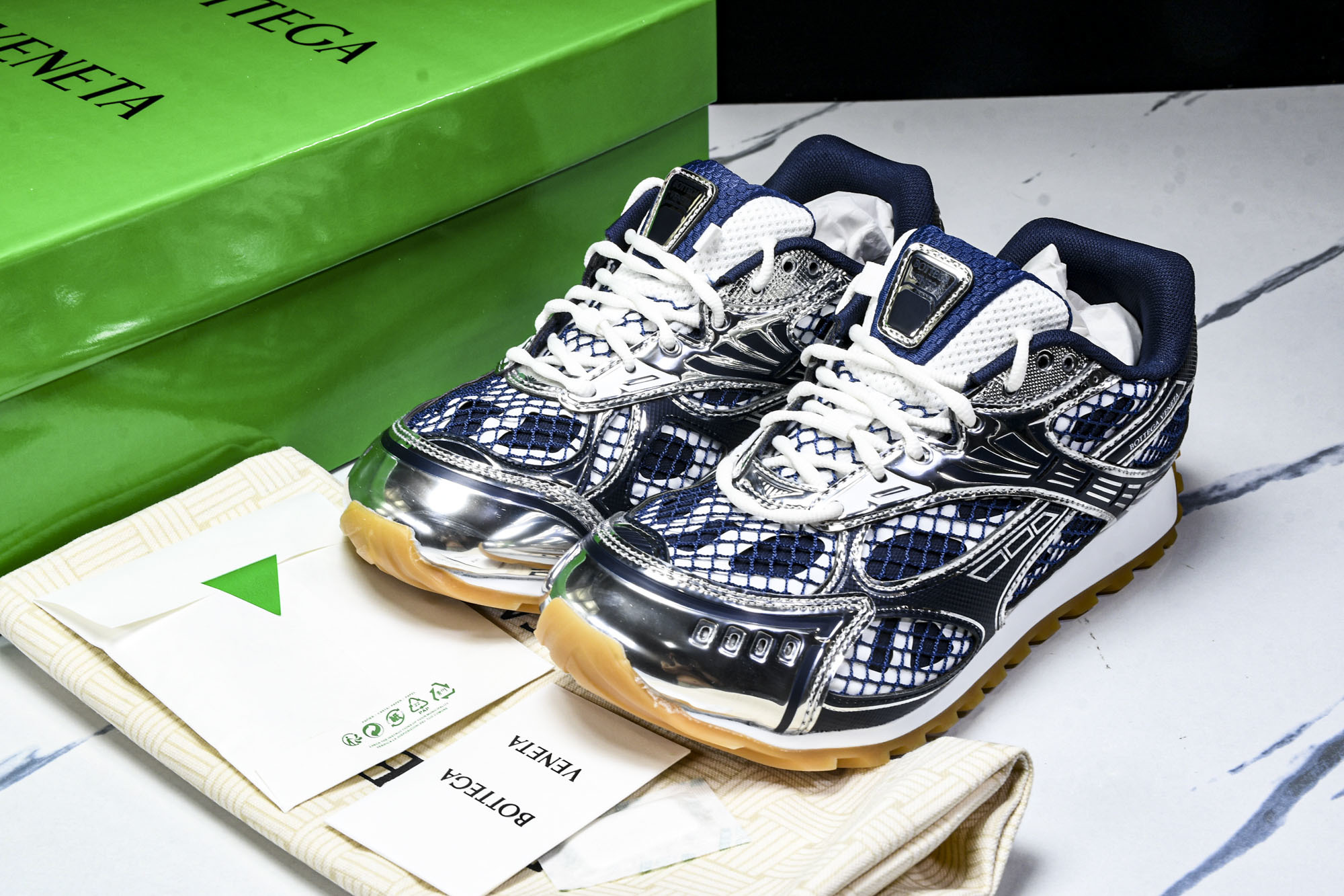 Bottega Veneta 葆蝶家男女士织物系带圆头运动鞋_CM_6(2) #YZ00435 36 3