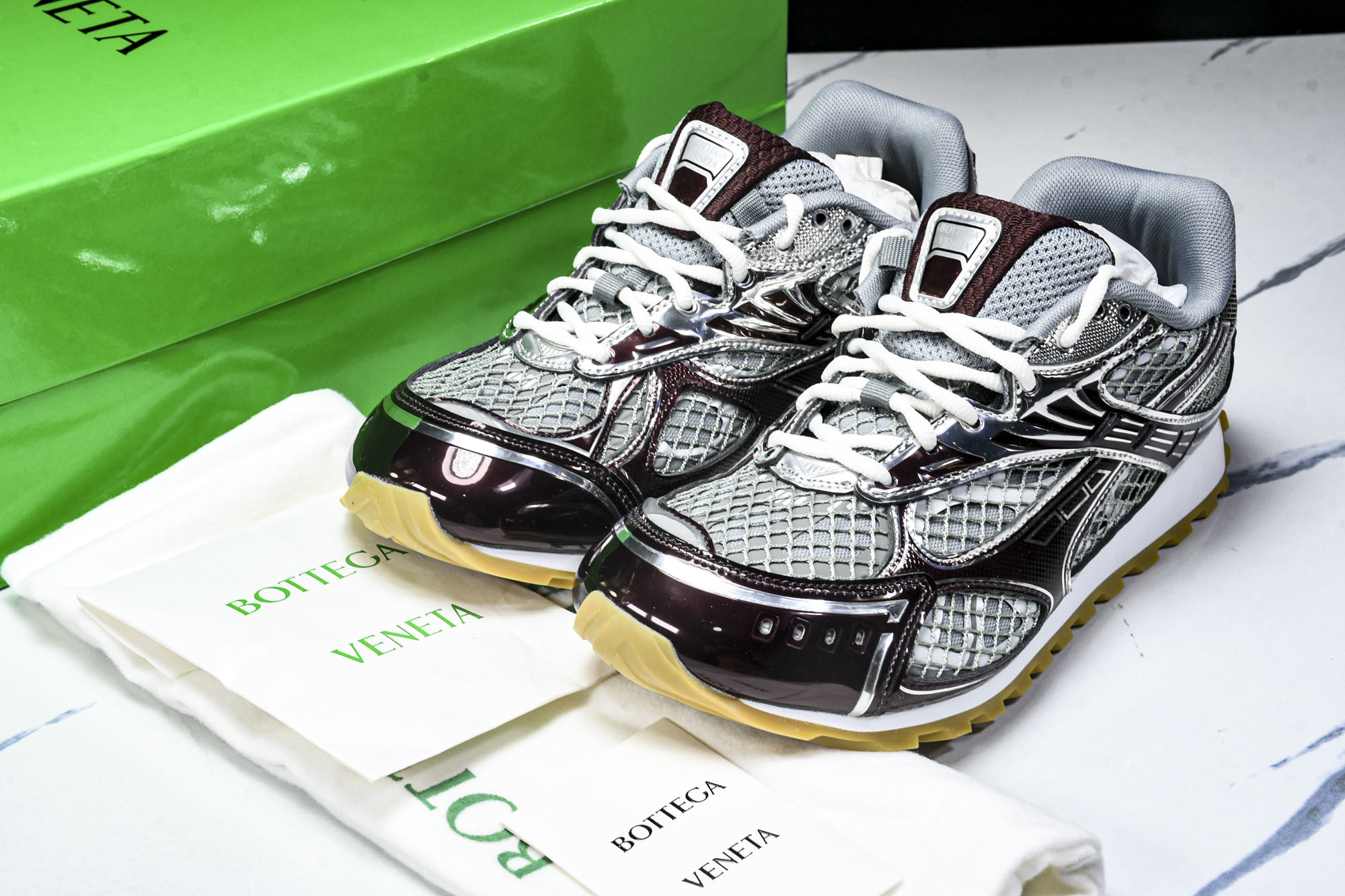 Bottega Veneta 葆蝶家男女士织物系带圆头运动鞋_CM_7(2) #YZ00435 36 3