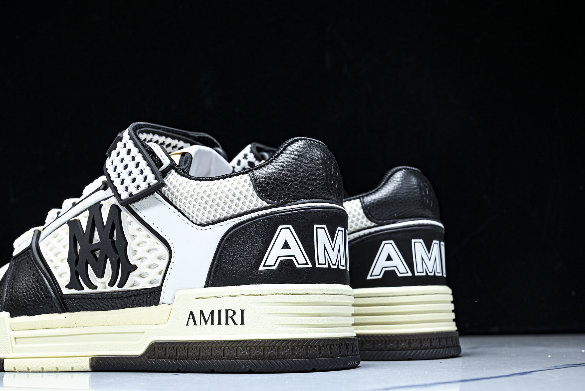 AMIRI 新品 2026早春新品男士皮革黑色白色 MA SKYLINE运动鞋_CM_1 YZ#023-