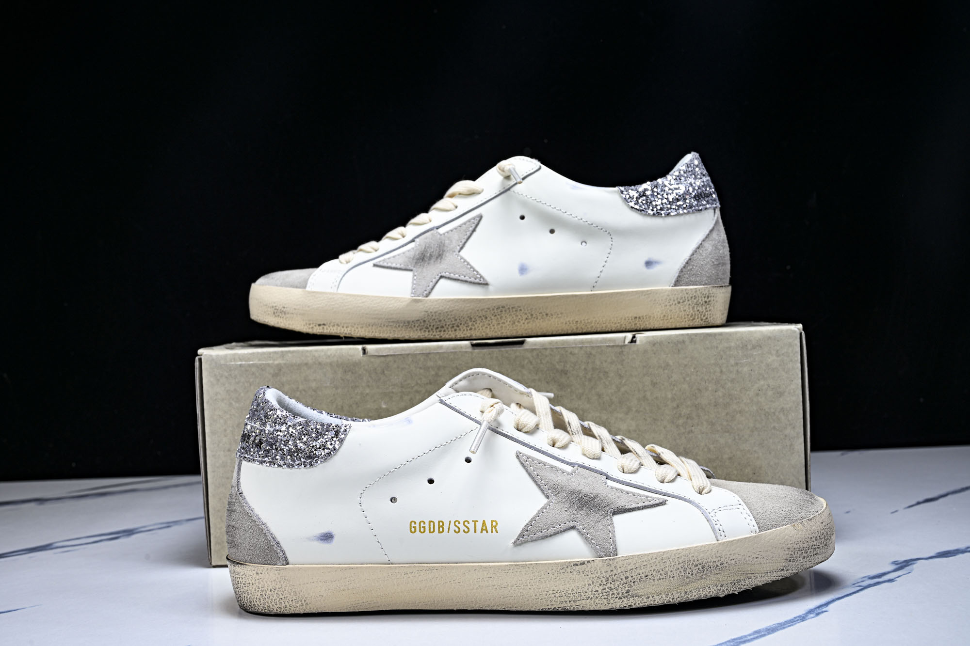 Golden Goose Ball Star 低帮休闲板鞋 GGDB小脏鞋 棕白 钻尾 #YZ006海淘