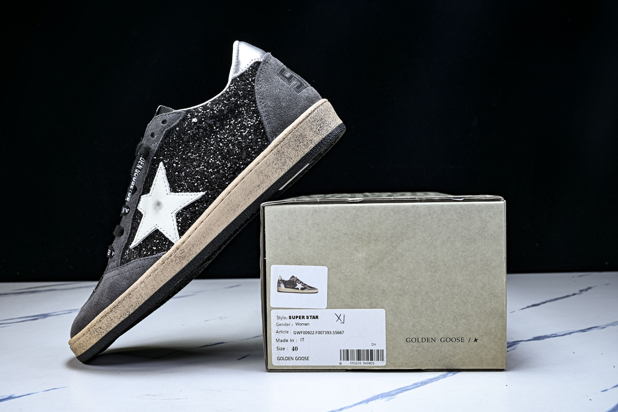 Golden Goose Ball Star 低帮休闲板鞋 GGDB小脏鞋 灰黑白 #YZ006海淘代购