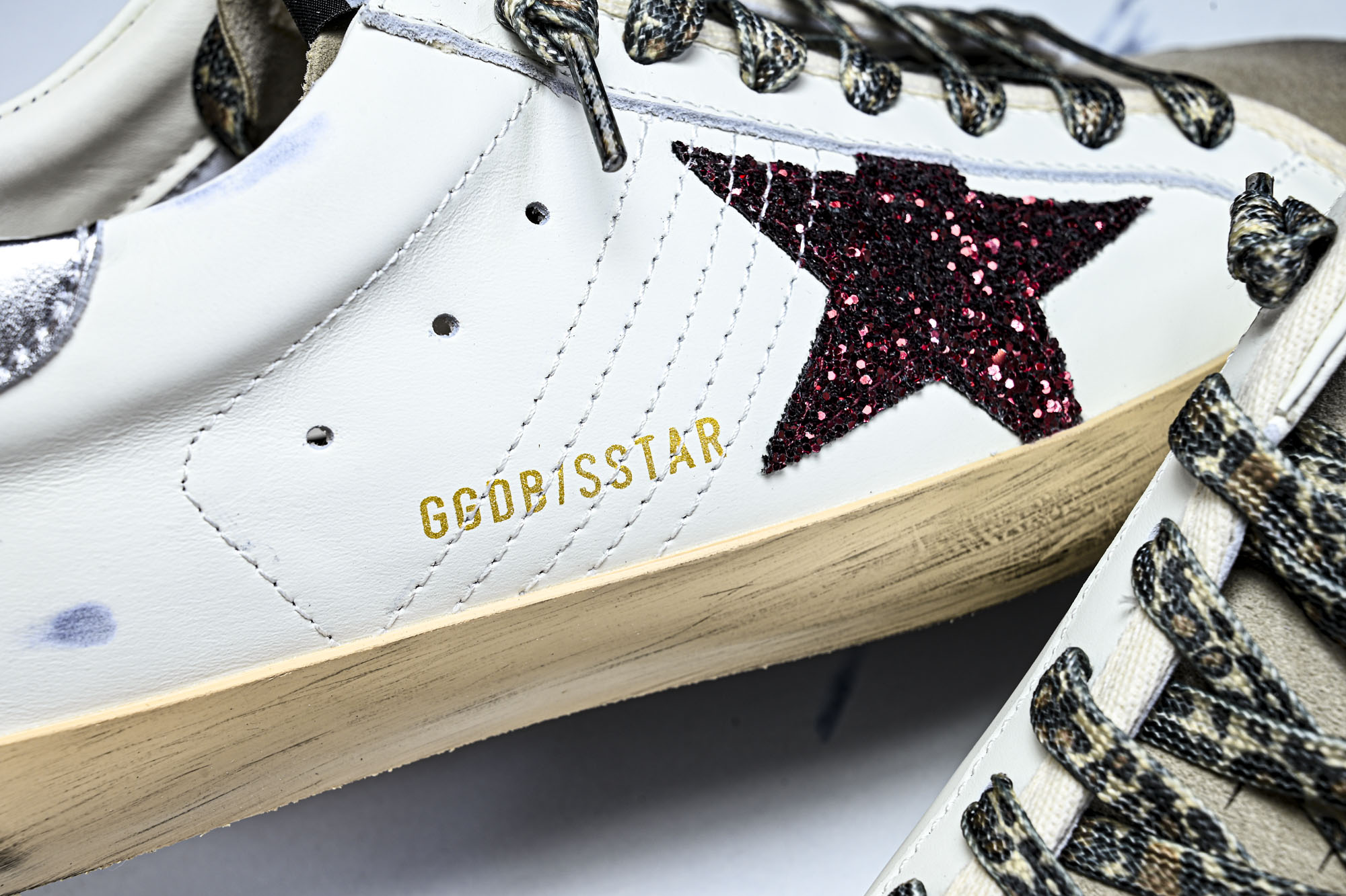 Golden Goose Ball Star 低帮休闲板鞋 GGDB小脏鞋 白棕 豹纹星 #YZ006海