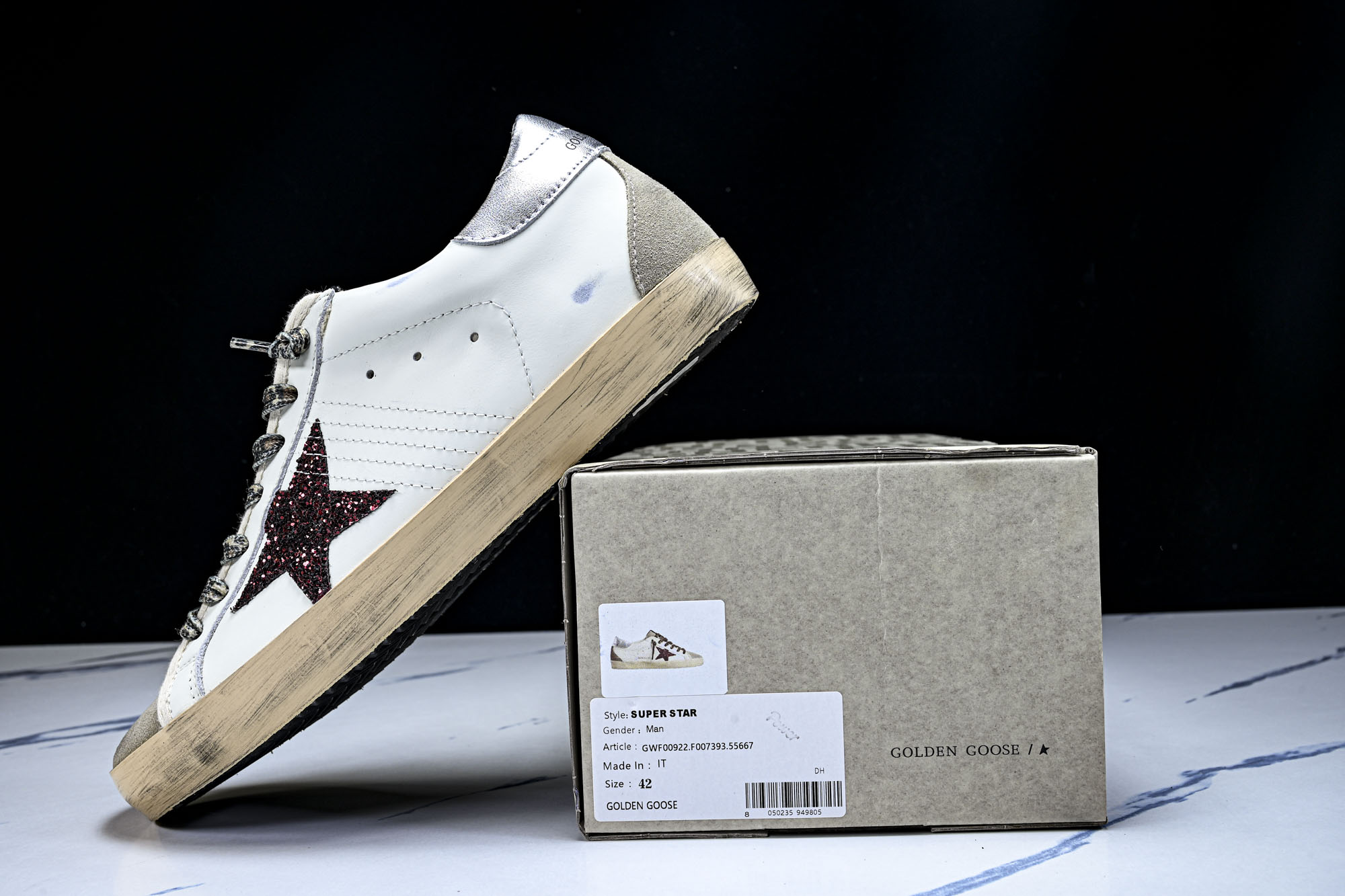 Golden Goose Ball Star 低帮休闲板鞋 GGDB小脏鞋 白棕 豹纹星 #YZ006海